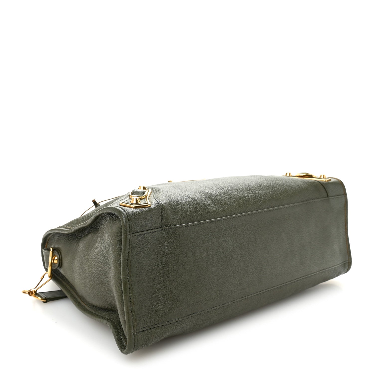 Chevre Gold Metallic Edge Hardware City Vert Lichen