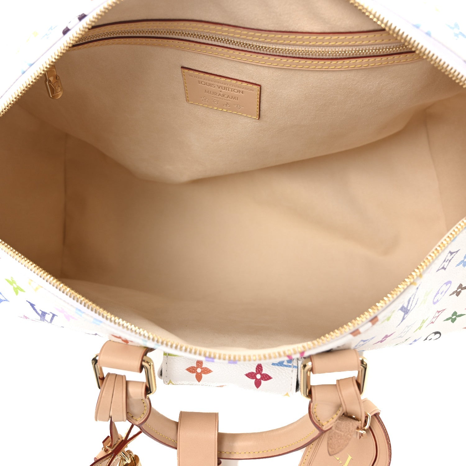 LV X TM Monogram Multicolor Keepall Bandouliere 45 White