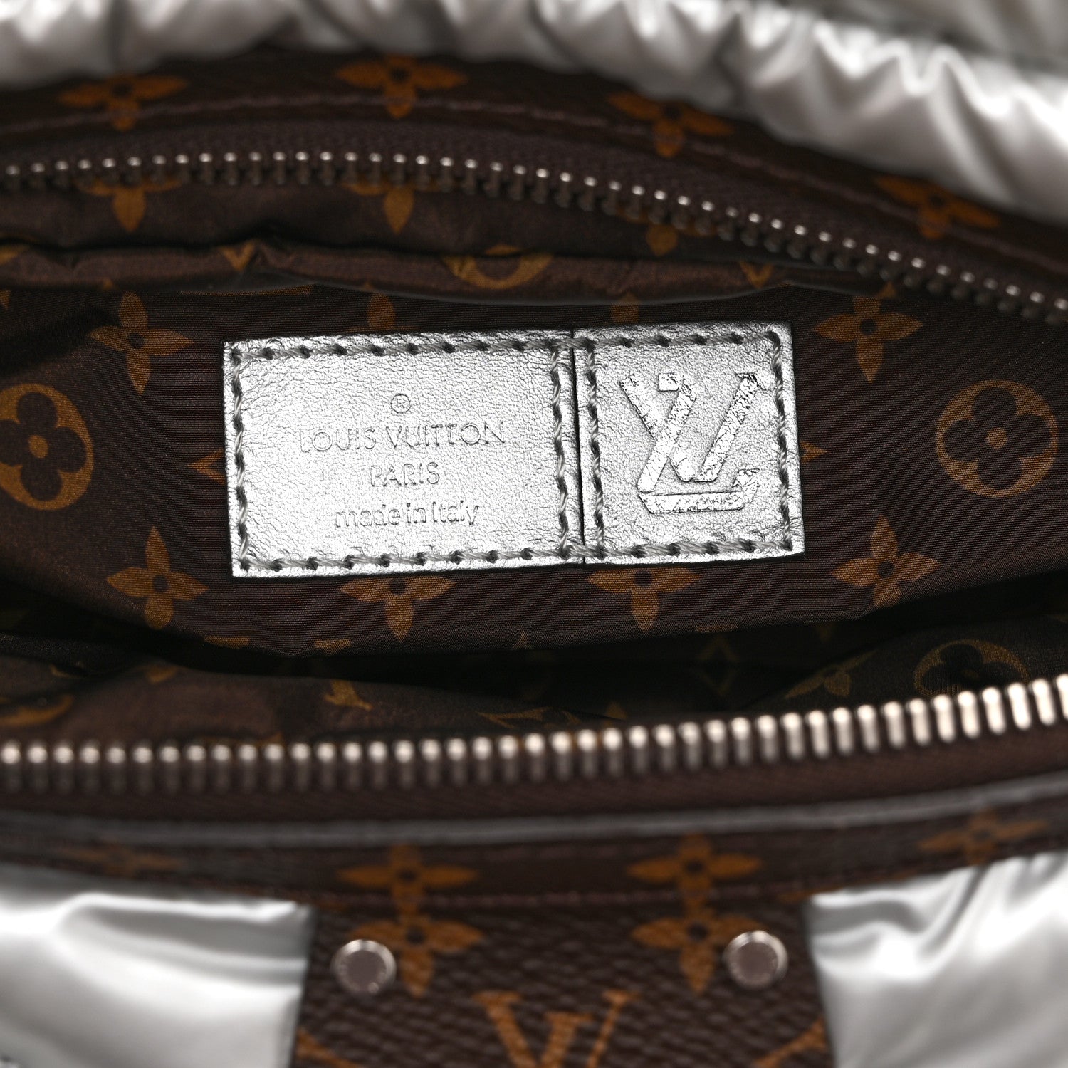 Econyl Monogram Pillow BumBag Silver