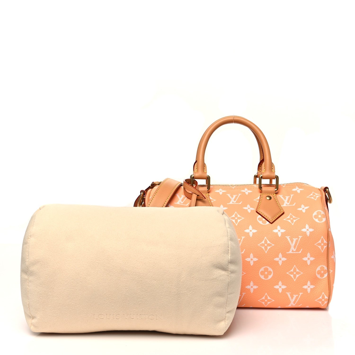 Calfskin Monogram Speedy P9 Bandouliere 25 Summer Peach
