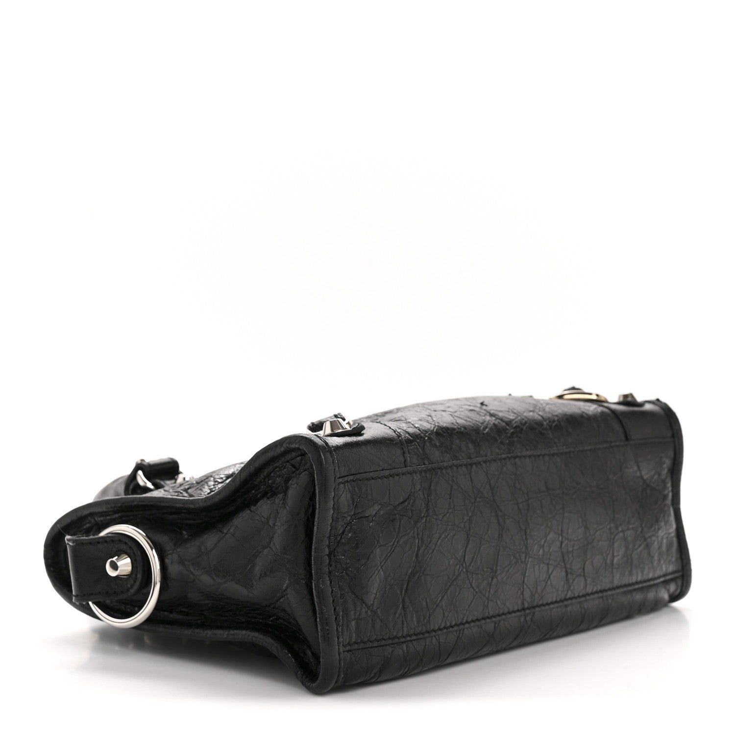 Agneau Classic Silver Hardware Mini City Black