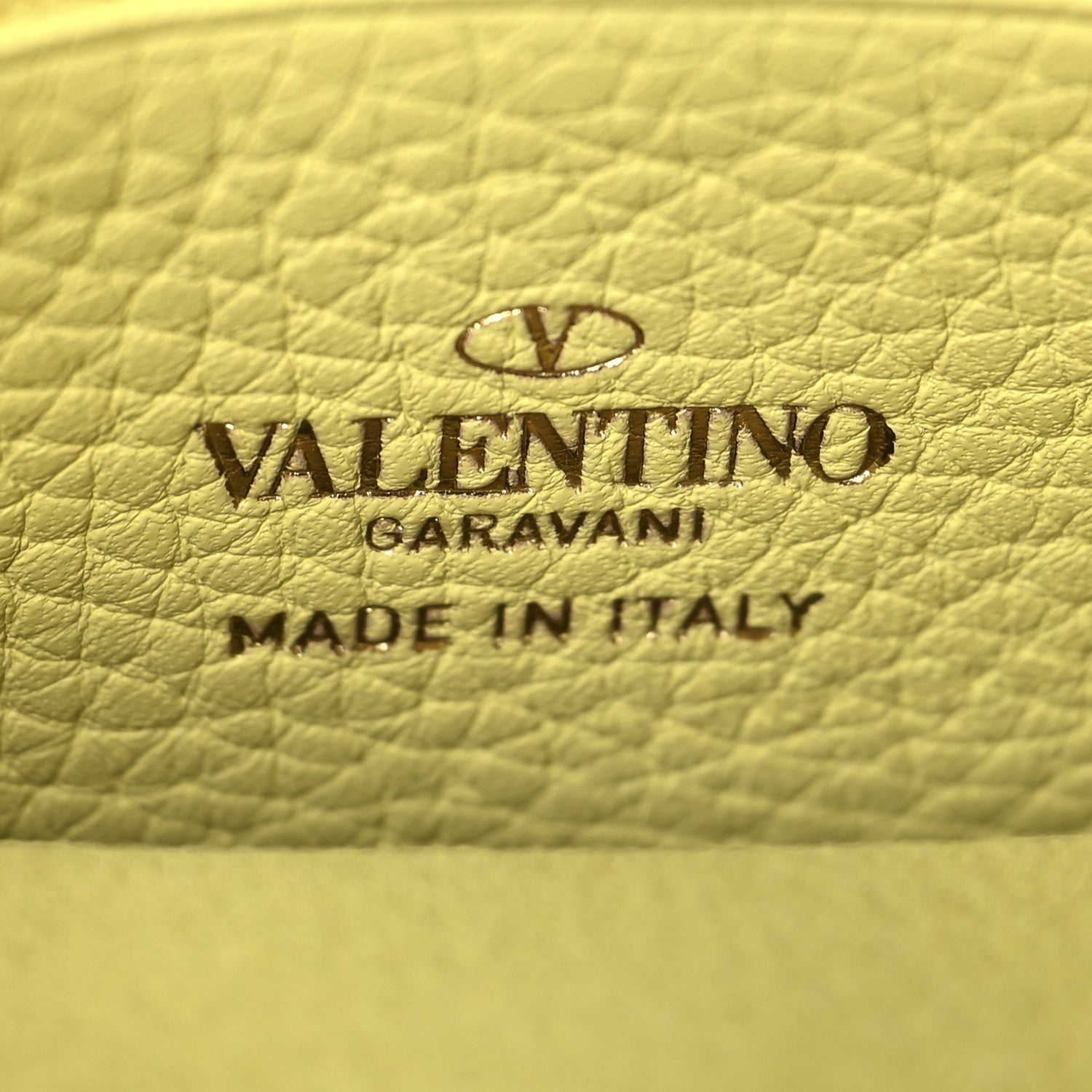 Grainy Calfskin Rockstud Crossbody Pouch Lime Sorbet