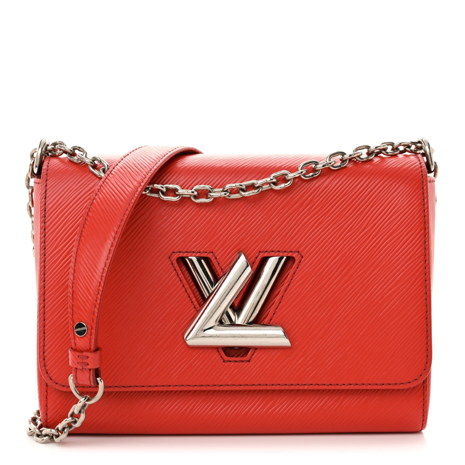 Epi Twist Shoulder Bag MM Coquelicot