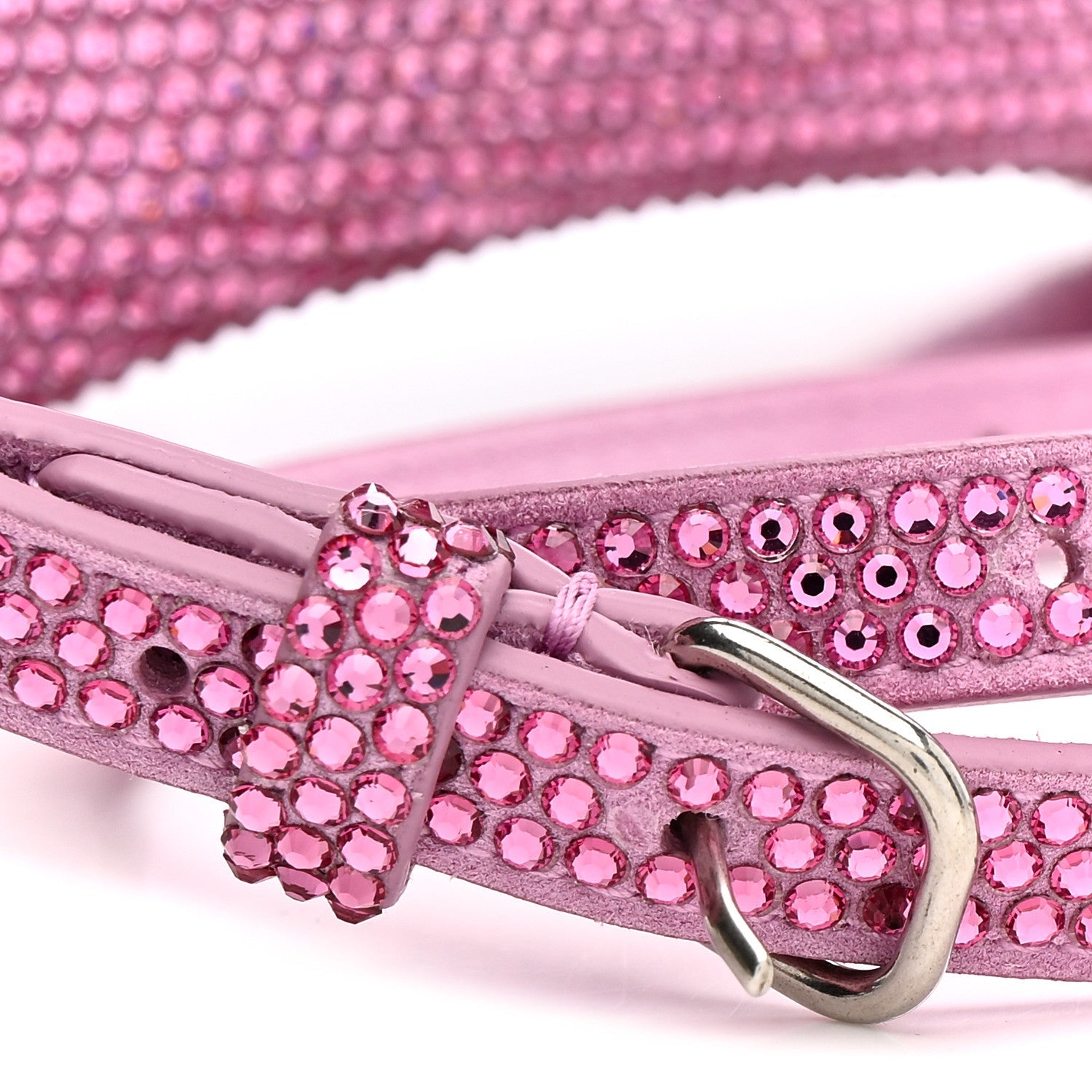 Strass Suede Hourglass Top Handle Bag XS Pink