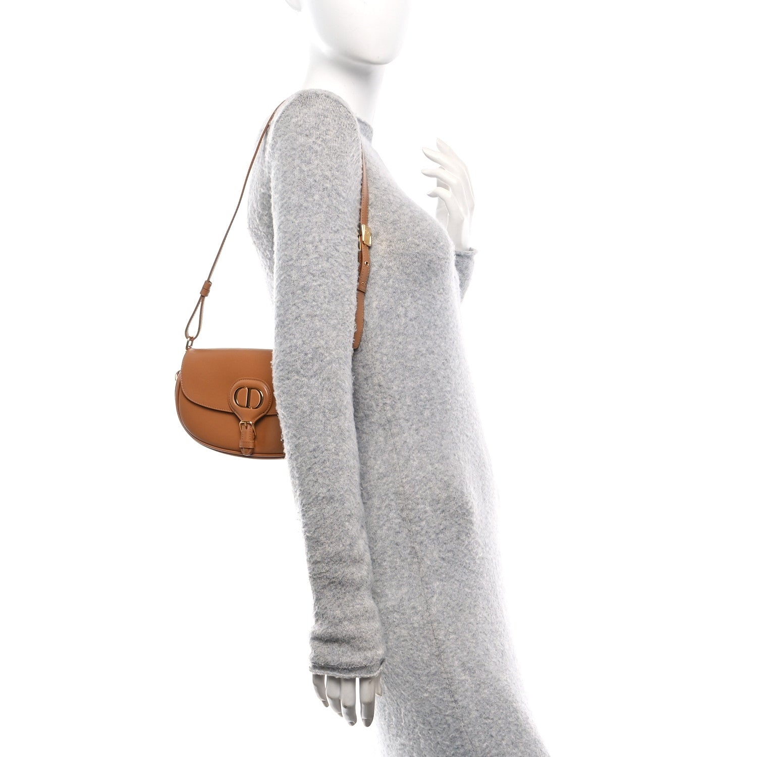 Box Calfskin East West Bobby Bag Cognac