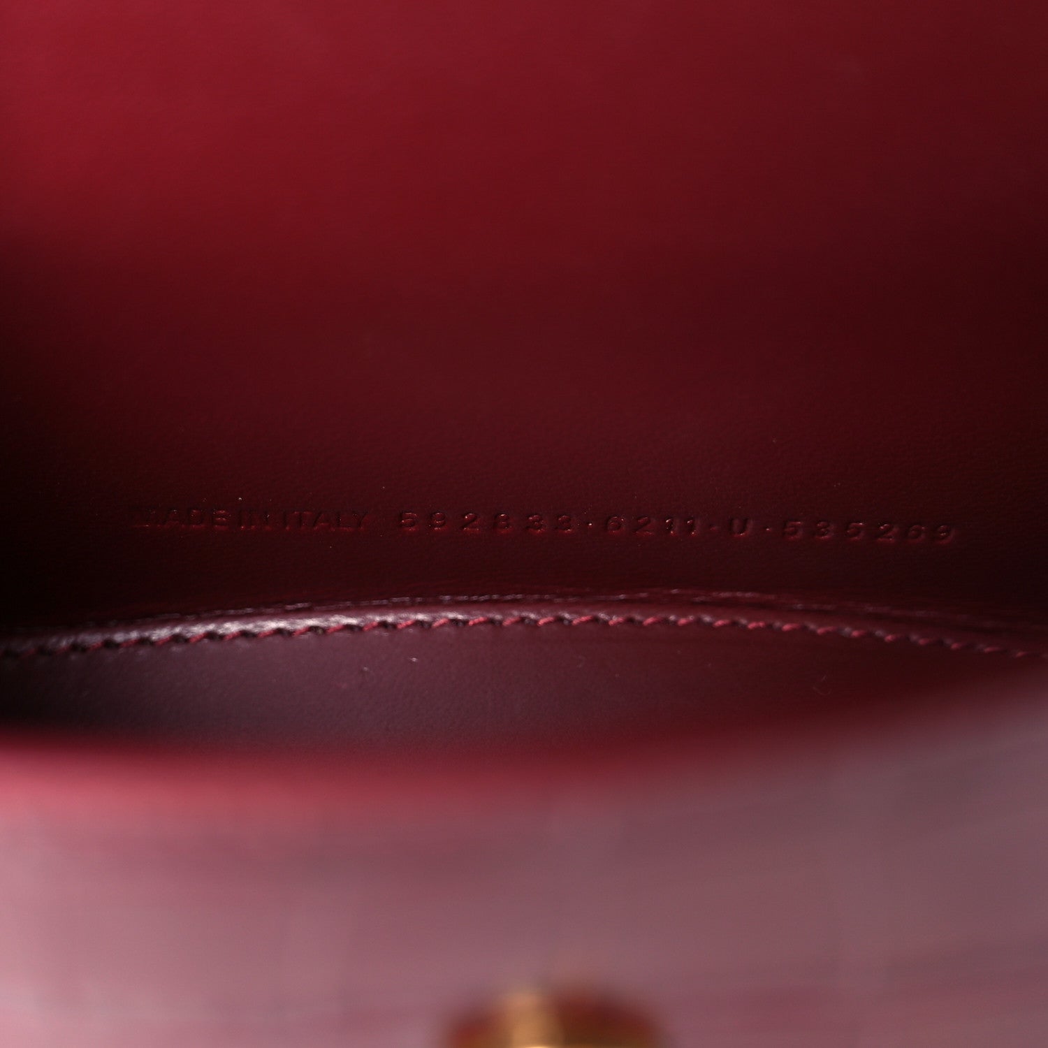 Shiny Calfskin Crocodile Embossed Hourglass Top Handle Bag XS Dark Red