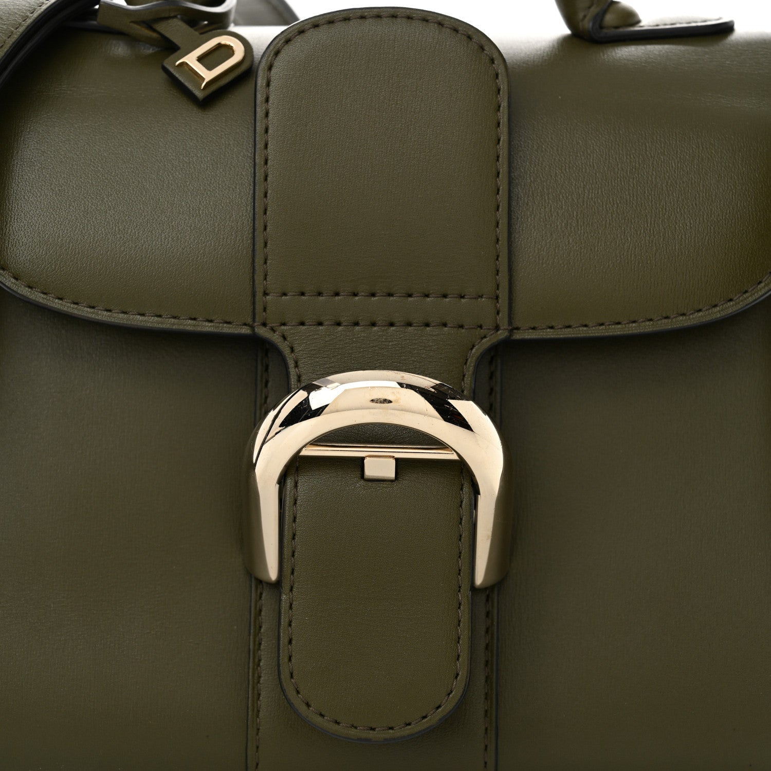 Box Calfskin Mini Brillant Satchel Olive