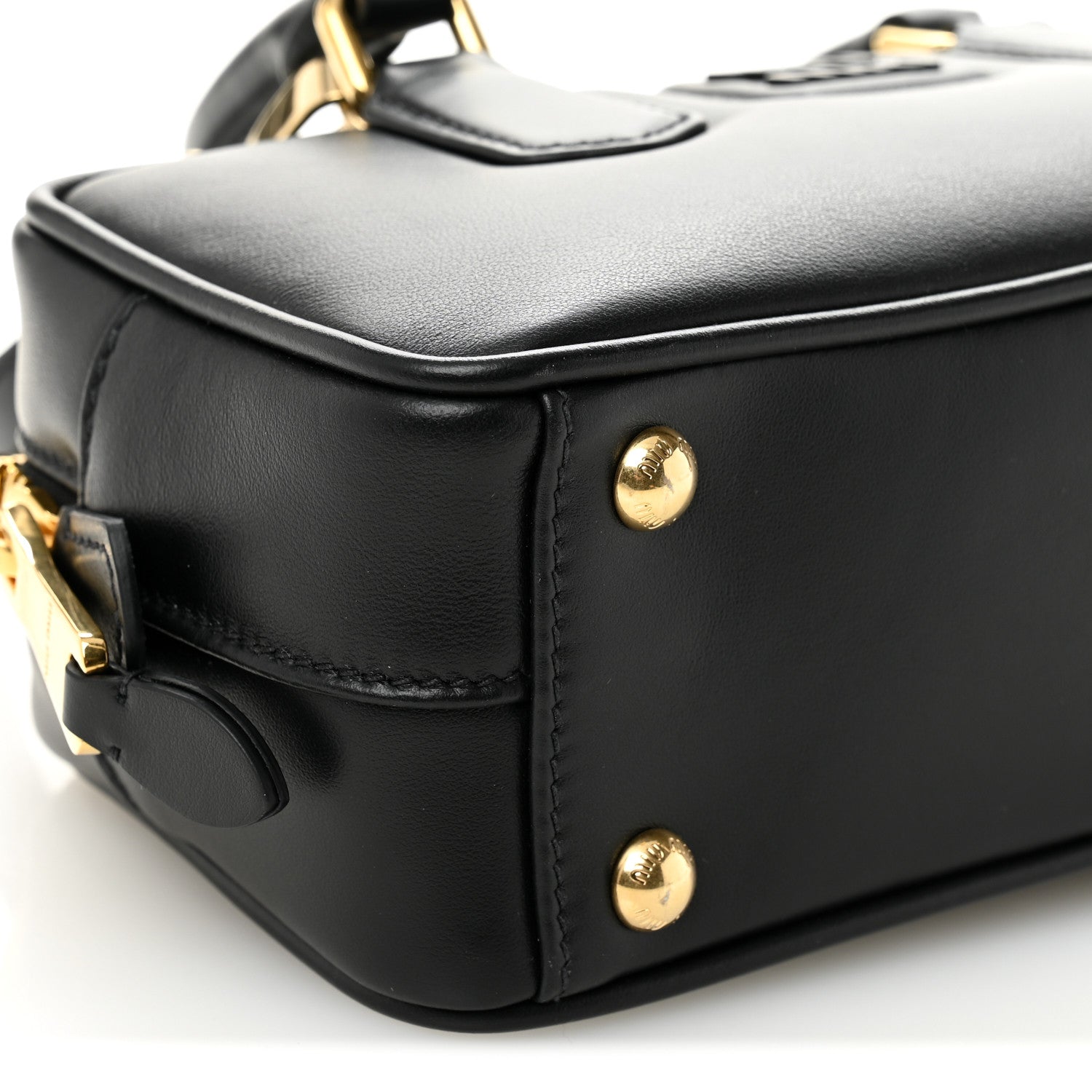 Calfskin Regular Arcadie Top Handle Bag Black