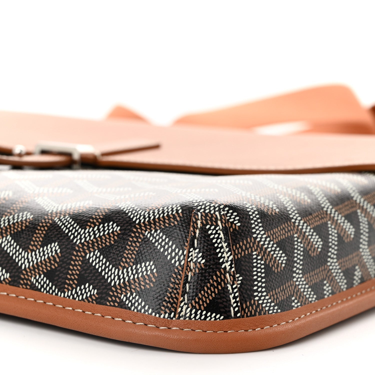 Goyardine Coursier Messenger Bag Black Gold