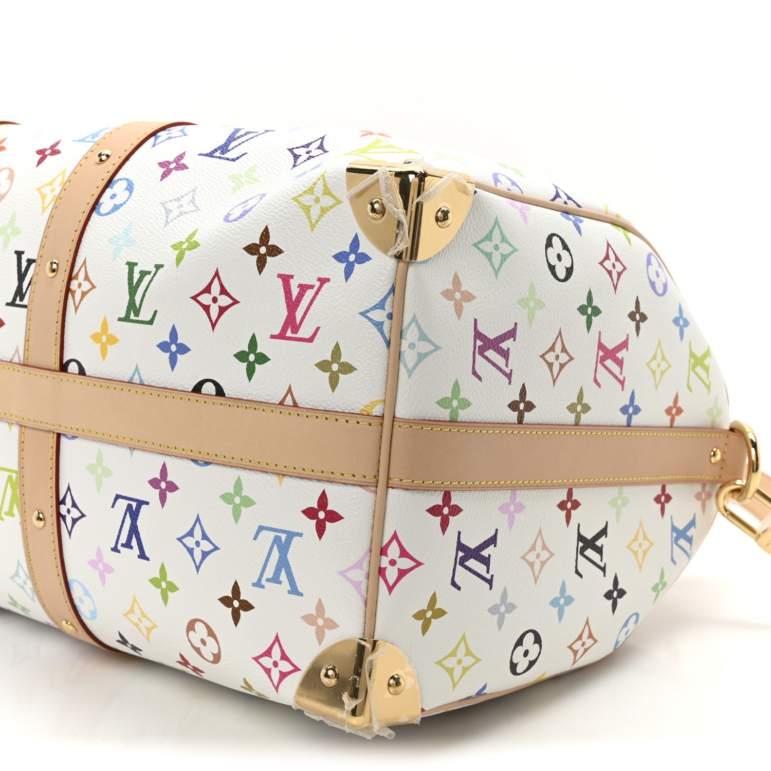 LV X TM Monogram Multicolor Keepall Bandouliere 45 White