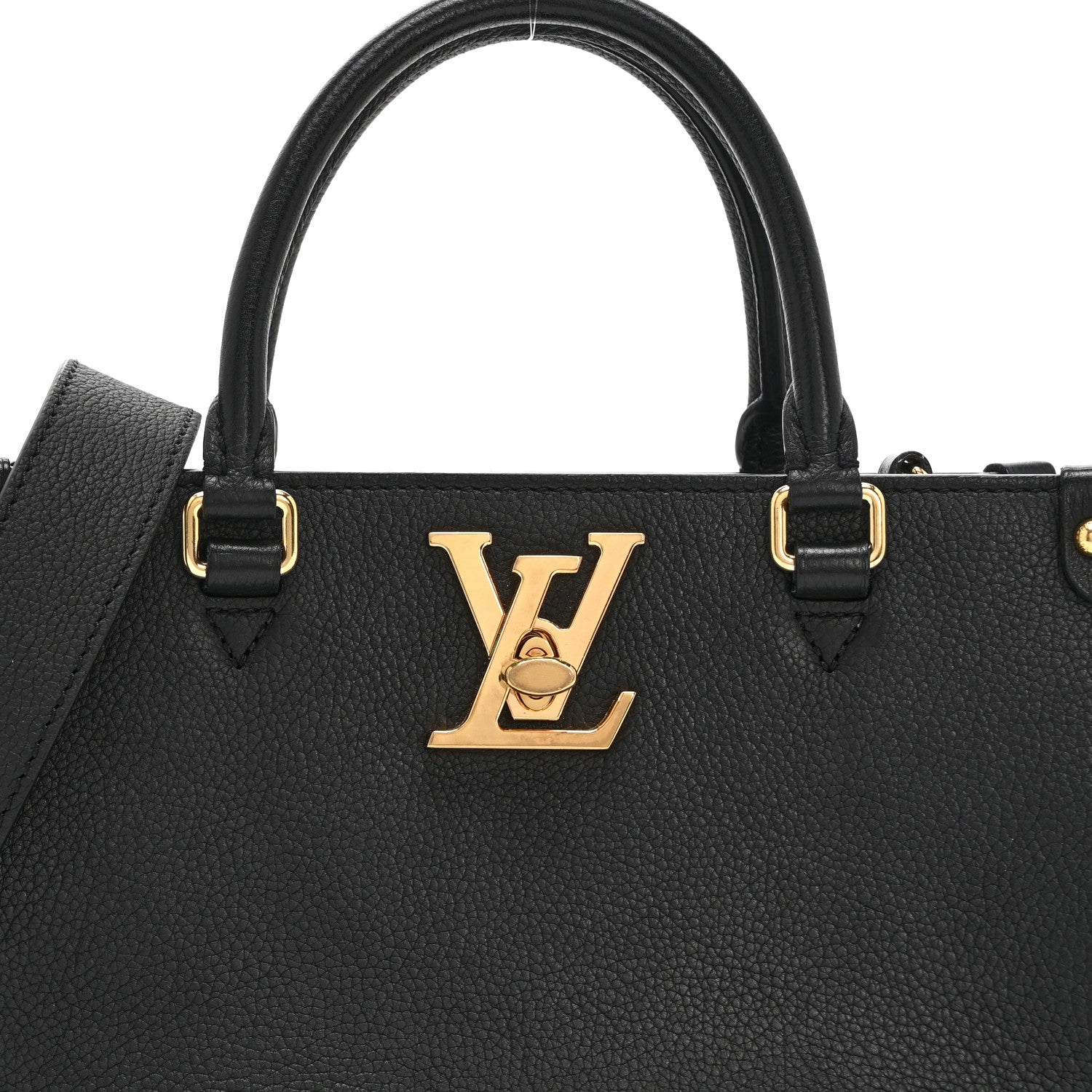 Calfskin Lock & Go Tote Black