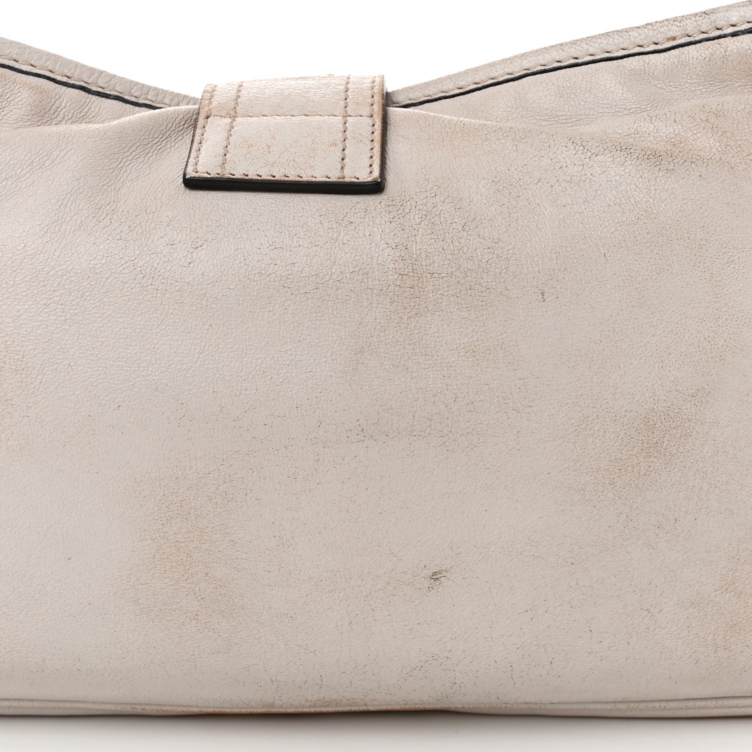 Nappa Old Hook Shoulder Bag Sabbia White