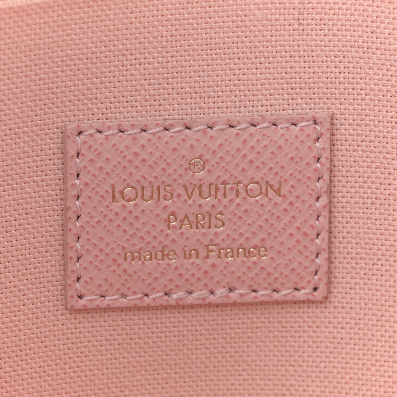 Damier Azur Pochette Felicie Chain Wallet Rose Ballerine