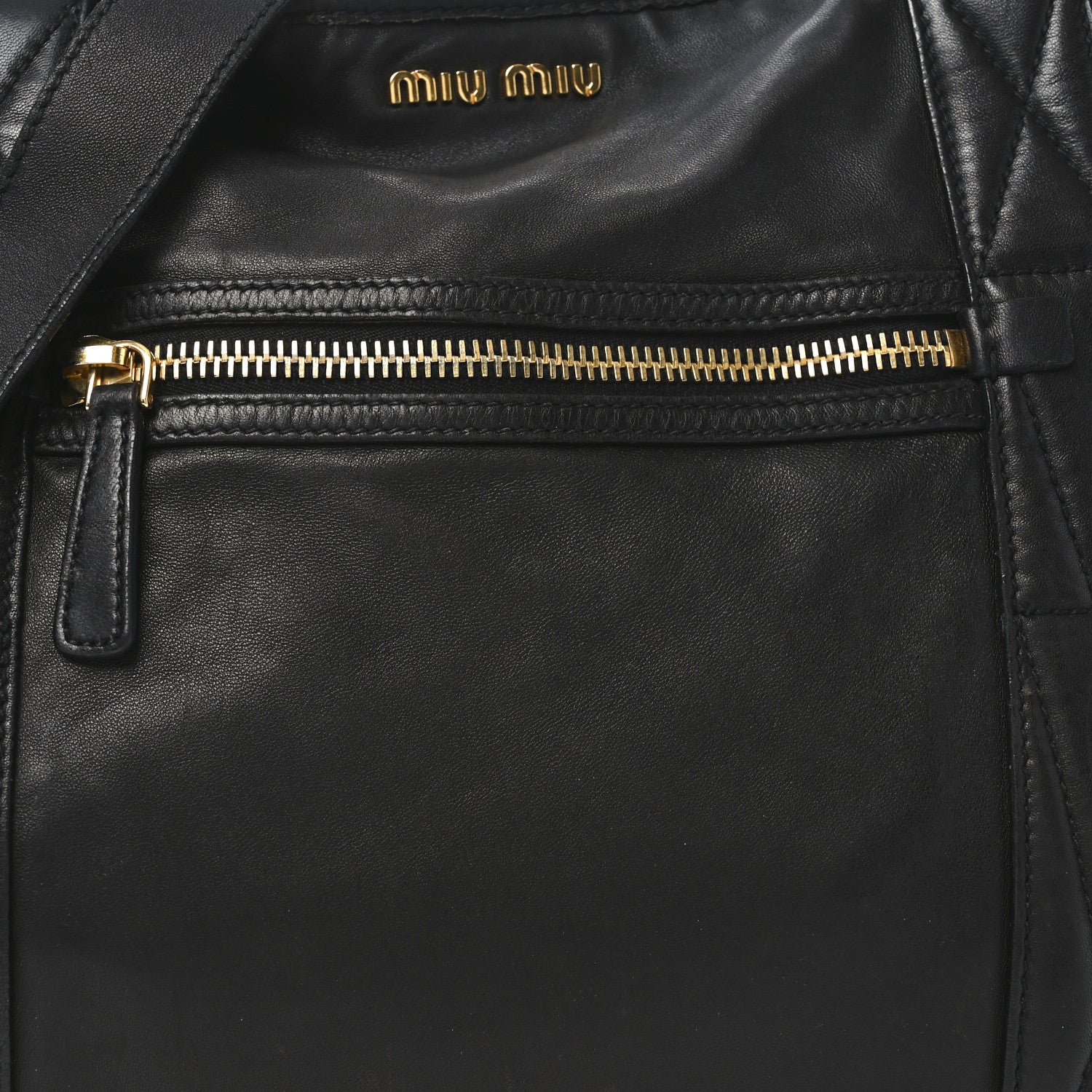 Nappa Matelasse Top Handle Black