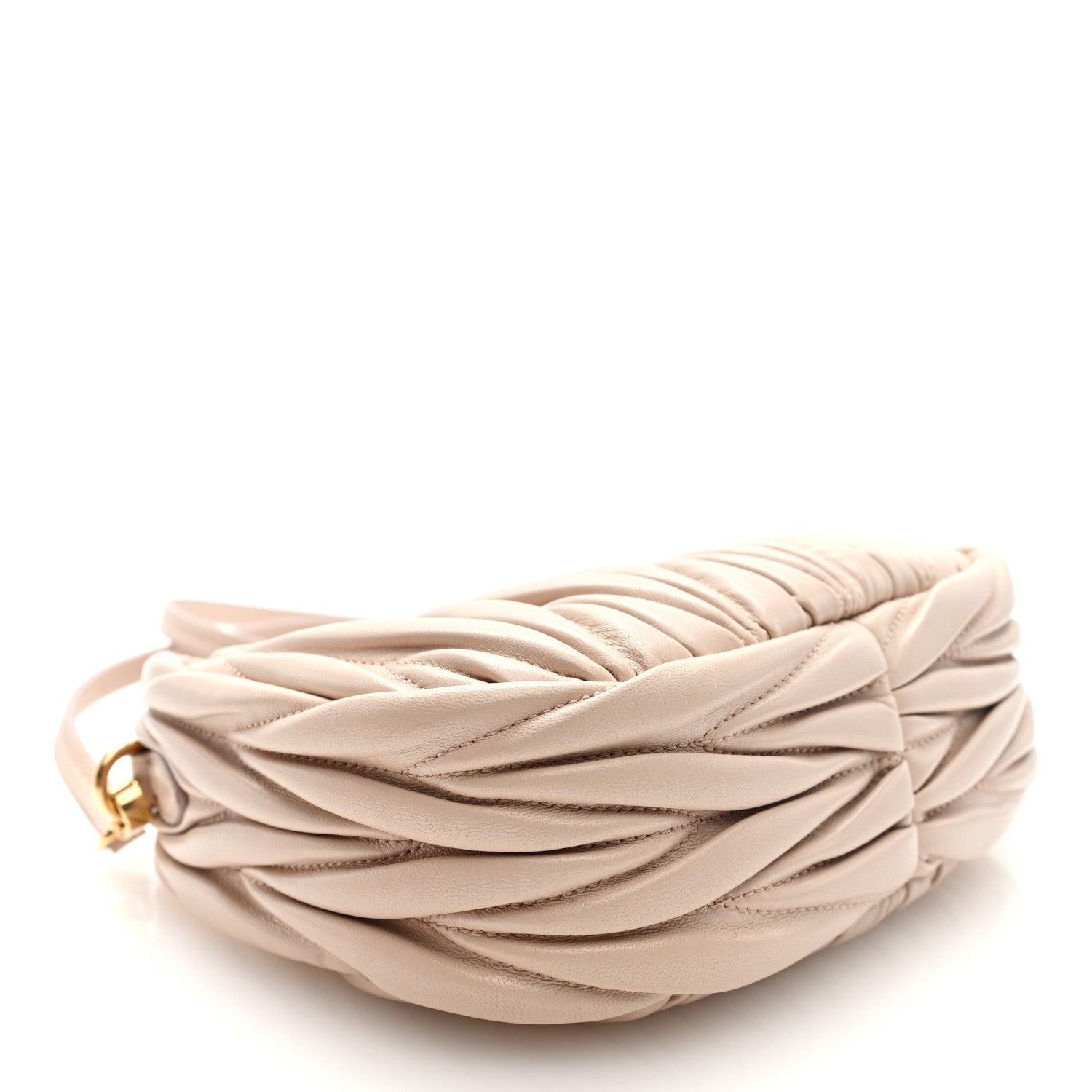 Nappa Matelasse Mini Wander Hobo Cipria