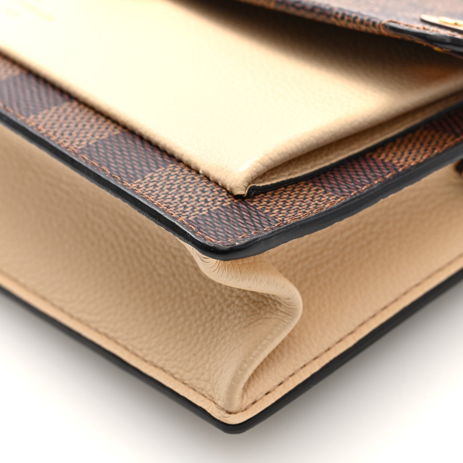 Damier Ebene Vavin Chain Wallet Creme