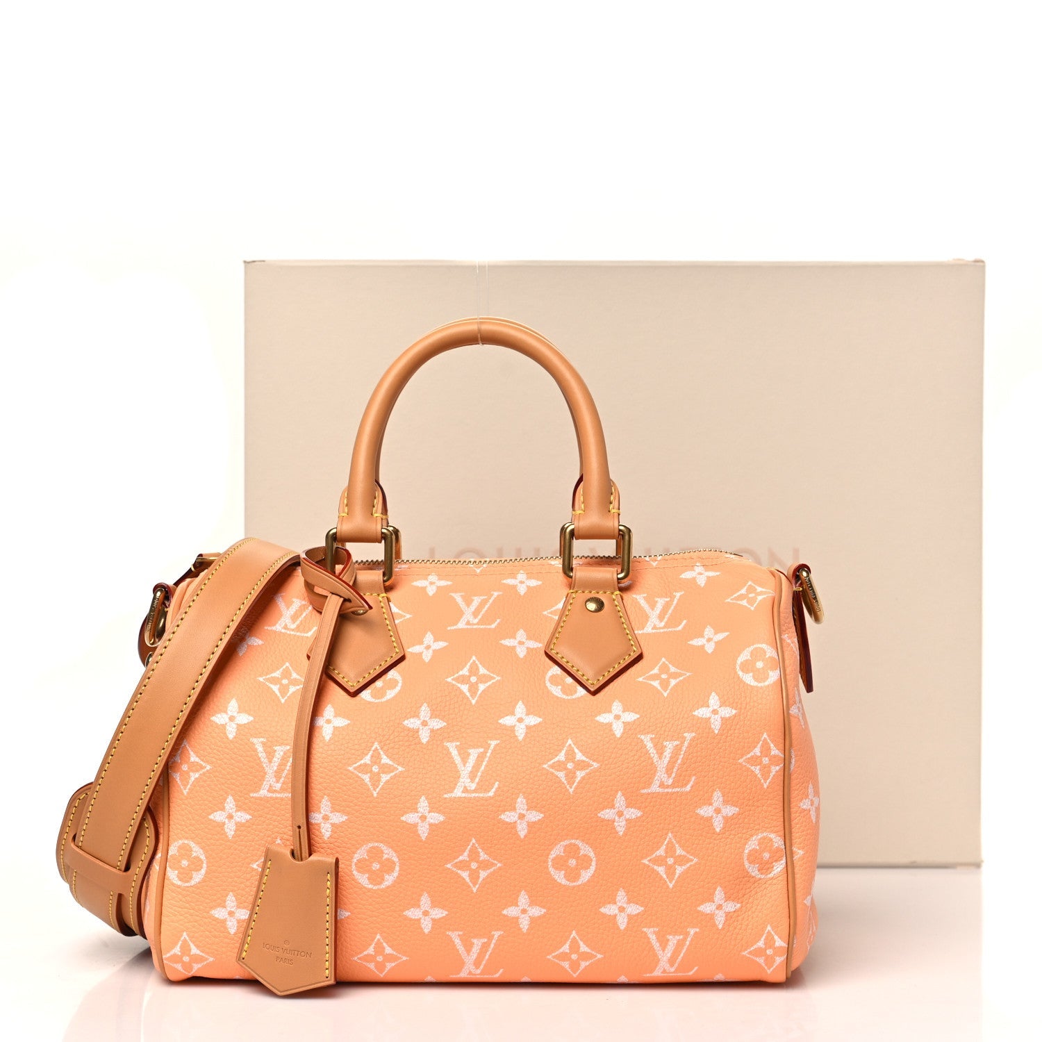 Calfskin Monogram Speedy P9 Bandouliere 25 Summer Peach