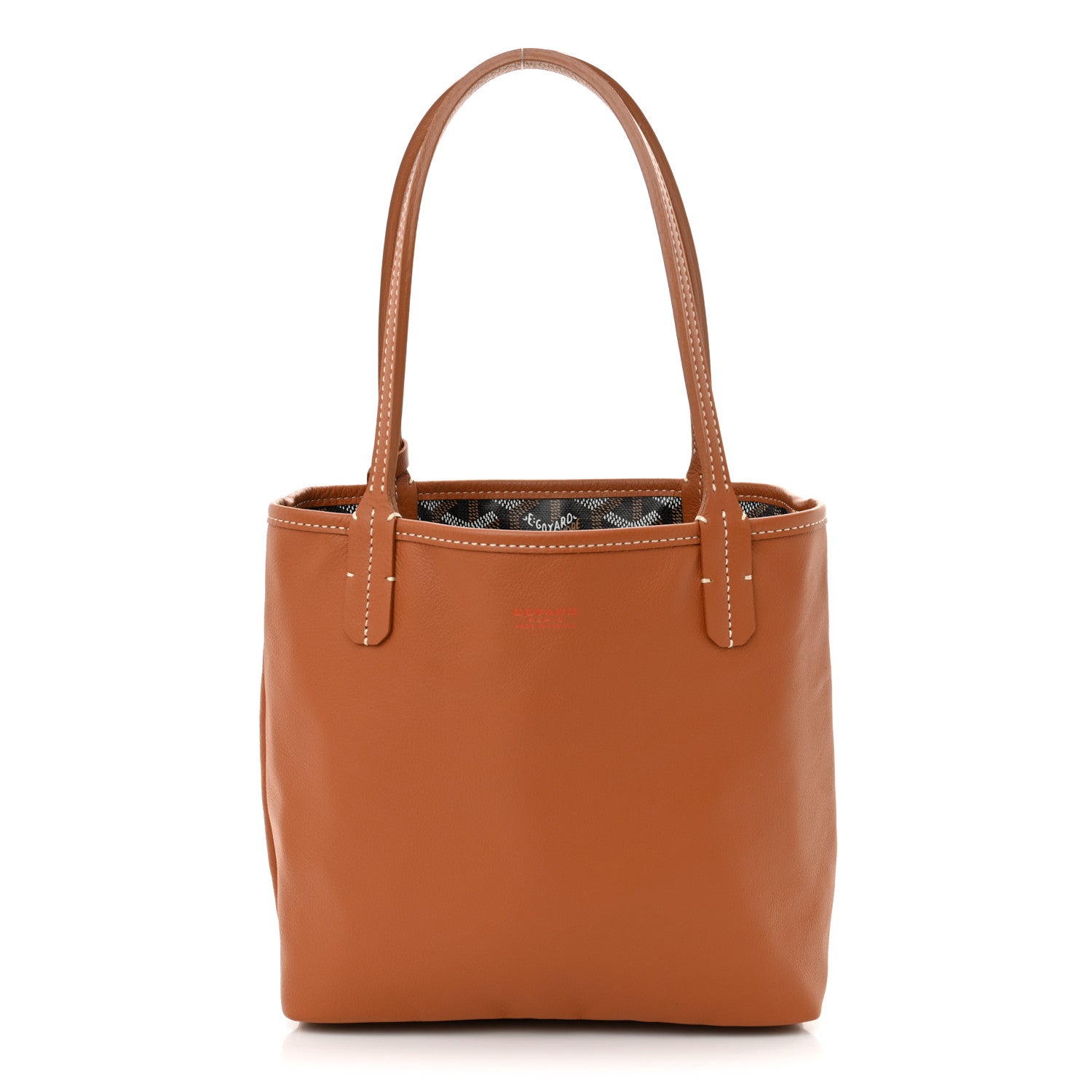 Goyardine Reversible Mini Anjou Black Gold