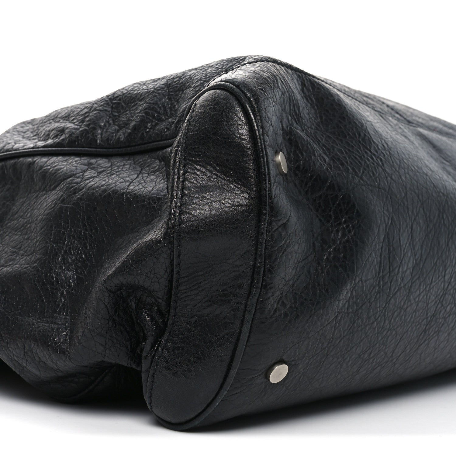 Agneau Classic Silver Hardware Weekender Black