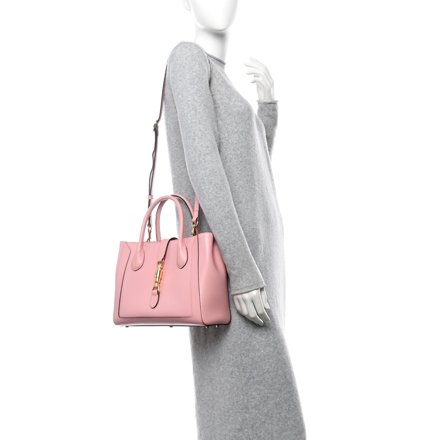 Boarded Plutone Calfskin Medium Jackie 1961 Tote Wild Rose