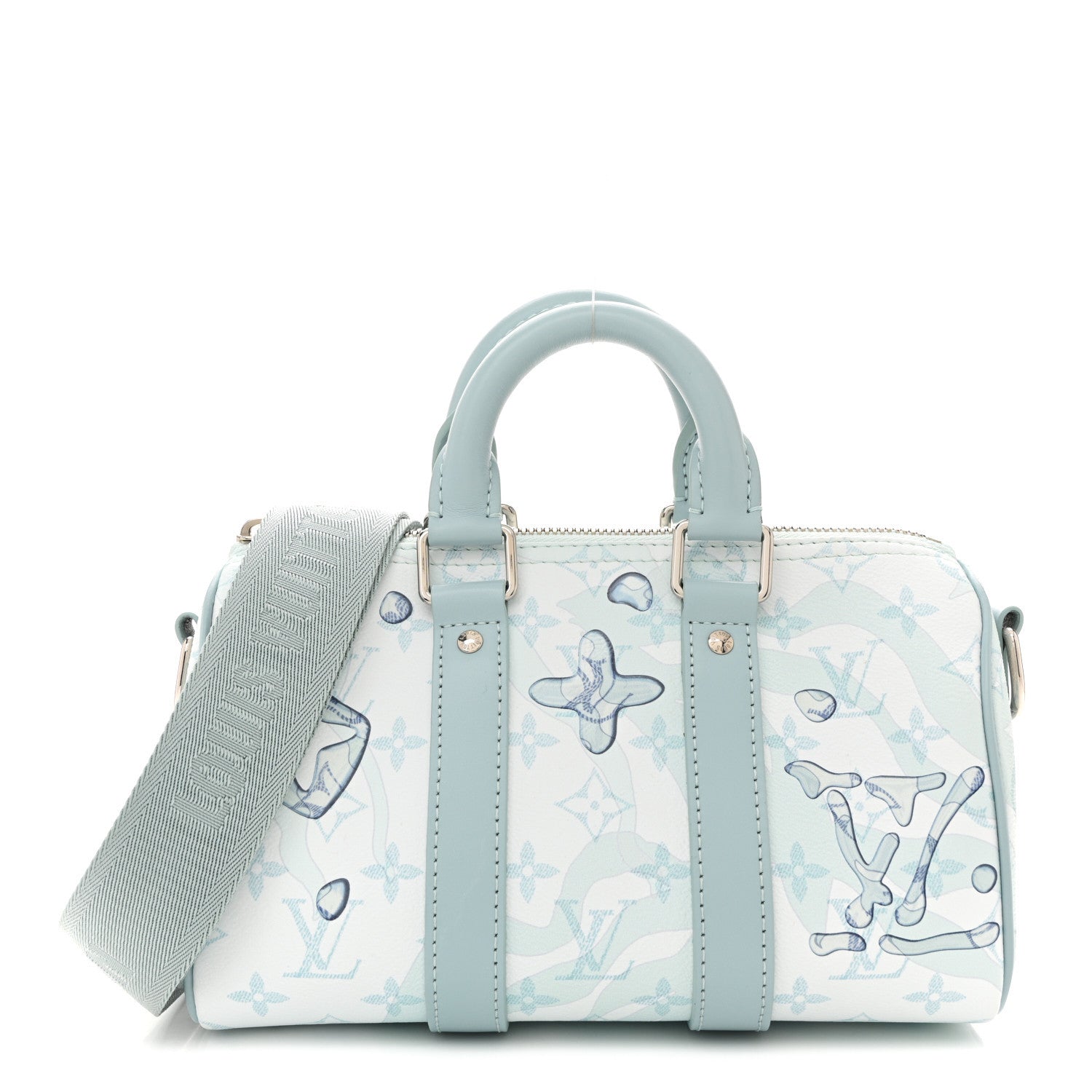 Monogram Aquagarden Keepall Bandouliere 25 Crystal Blue