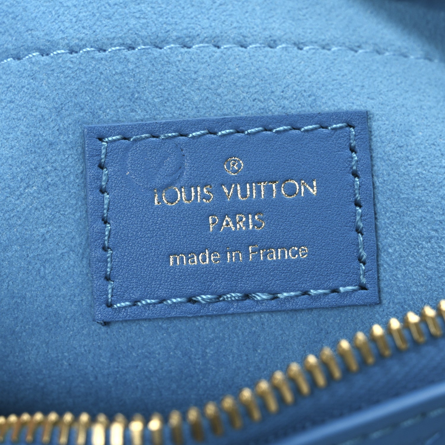 Calfskin Nanogram Embossed Speedy Bandouliere 20 Blue