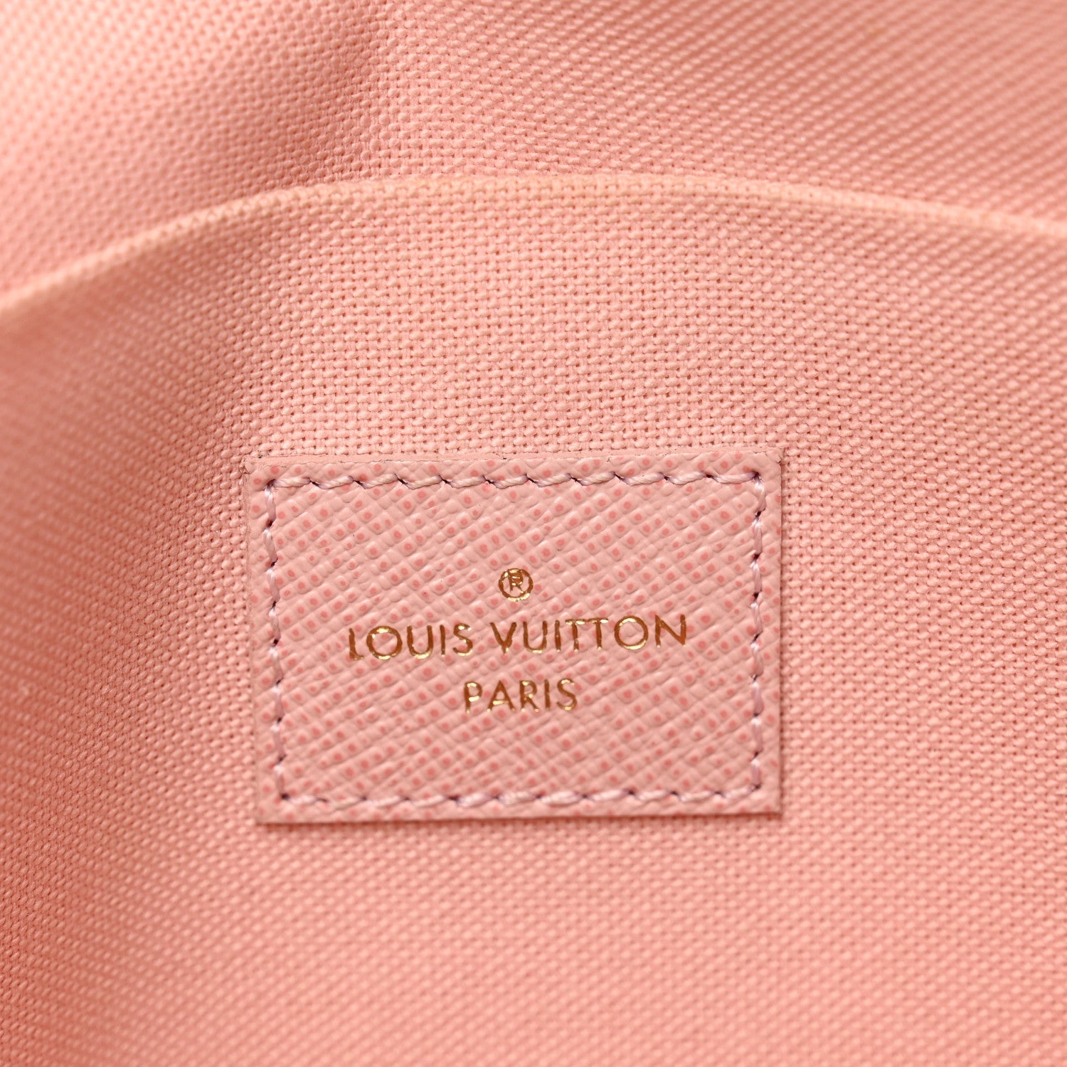 Damier Azur Pochette Felicie Chain Wallet Rose Ballerine