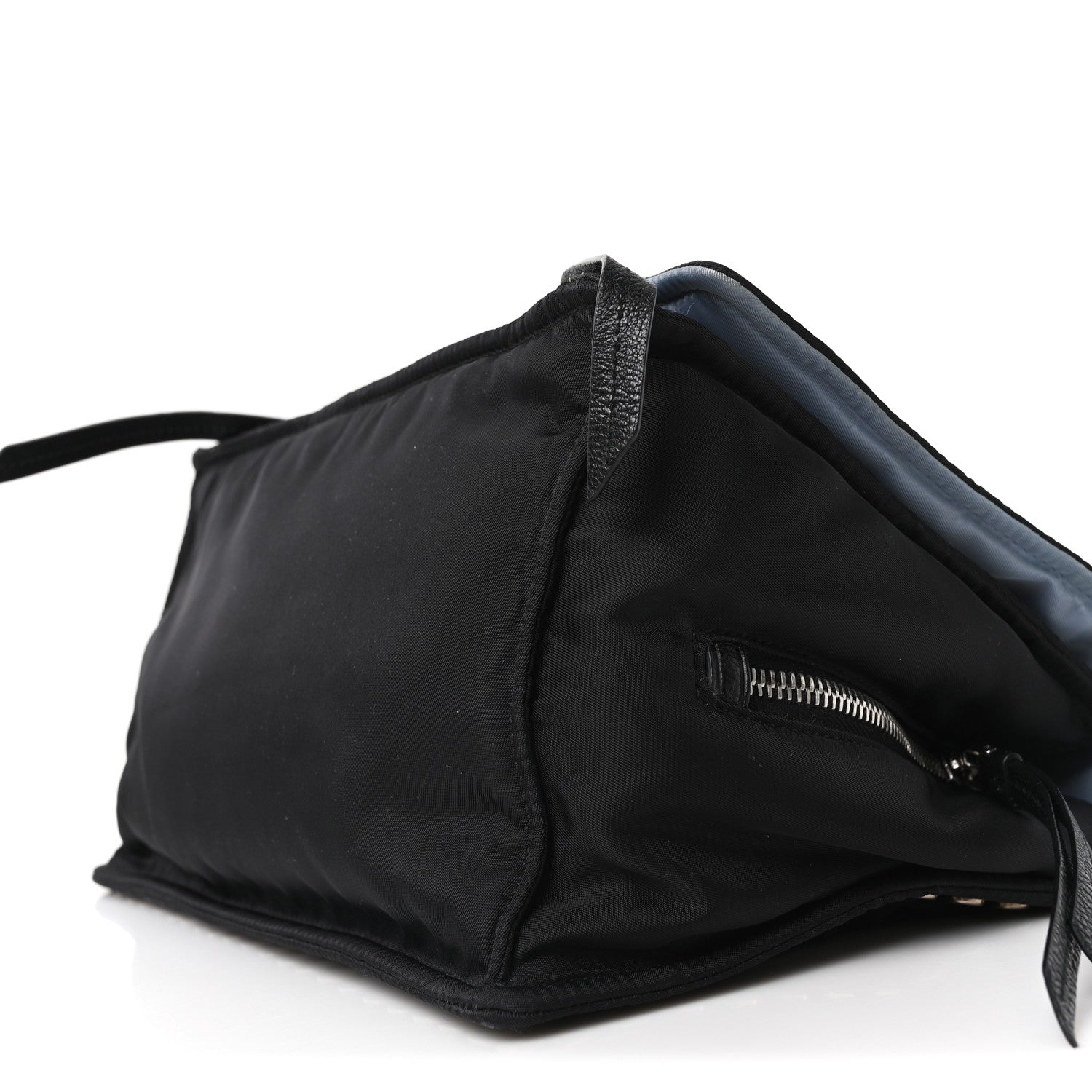 Tessuto Nylon Studded Etiquette Flap Black