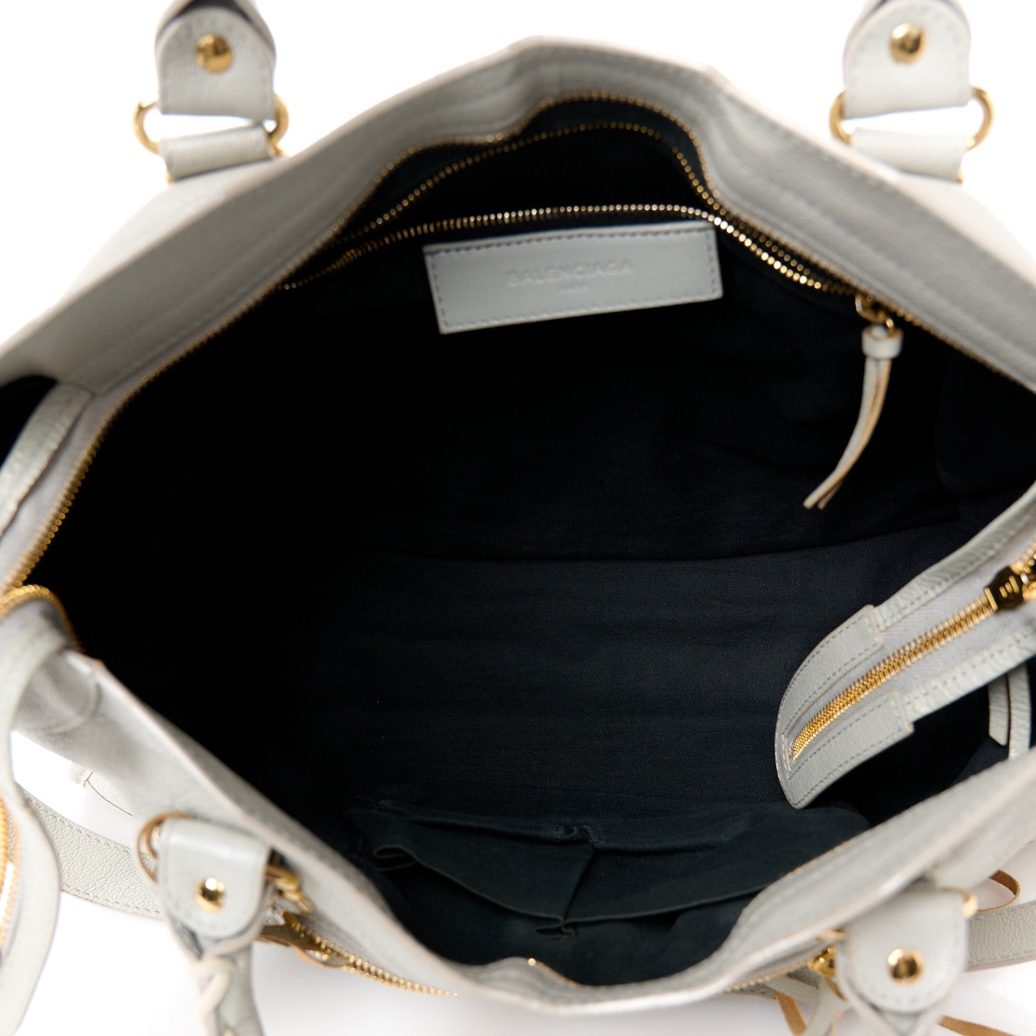 Chevre Gold Metallic Edge Hardware City Gris Glace