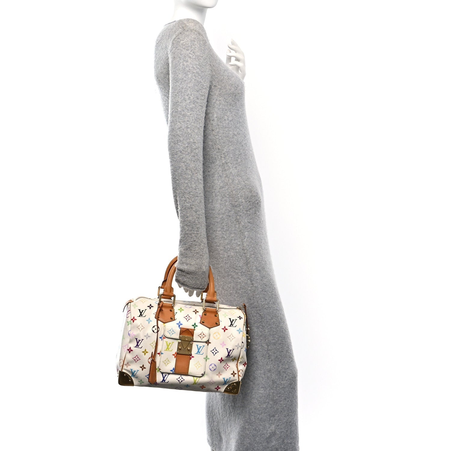 Monogram Multicolor Speedy 30 White