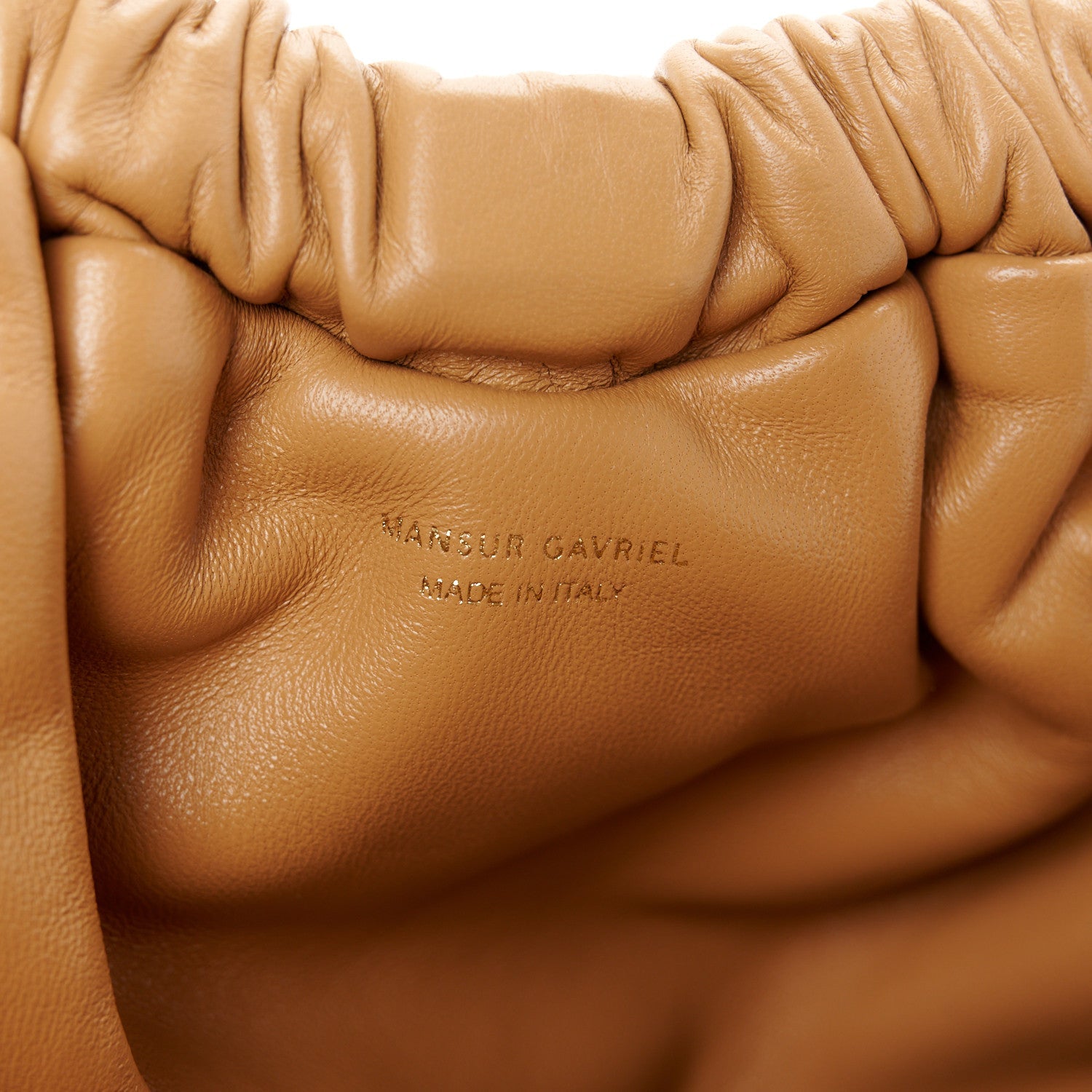 Lambskin Cloud Mini Clutch Caramel