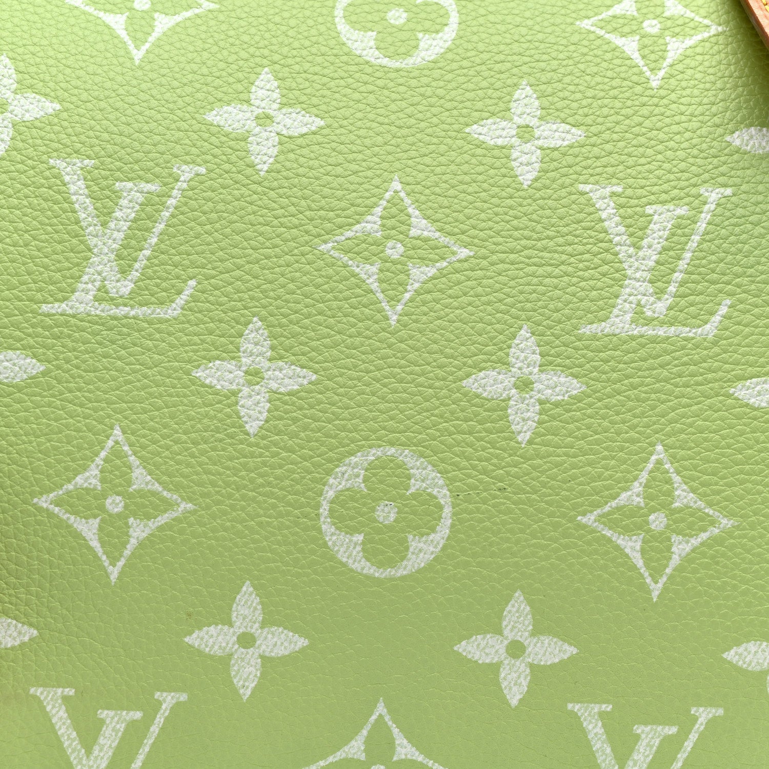 Calfskin Monogram Speedy P9 Bandouliere 40 Frozen Lime