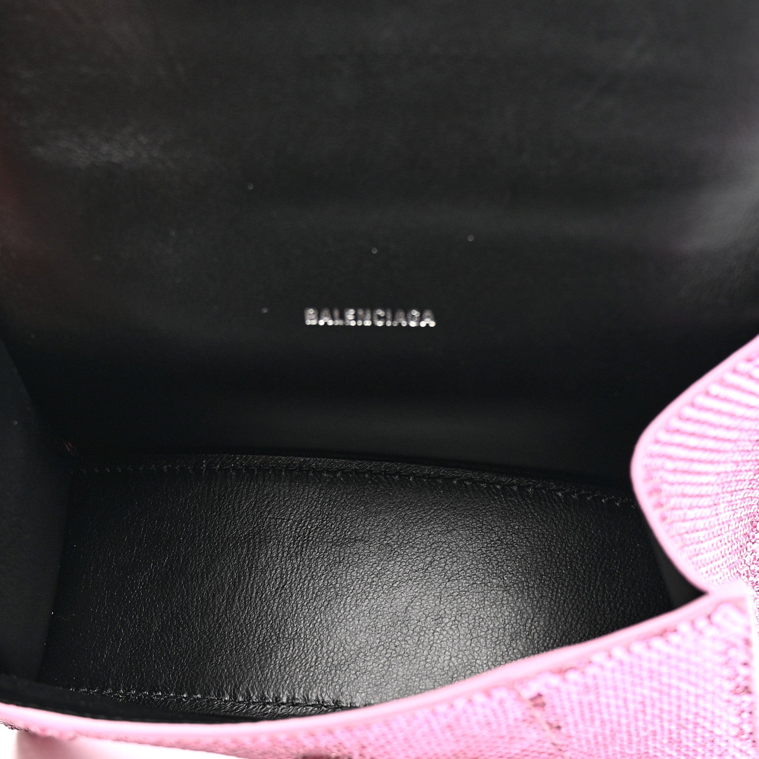 Strass Suede Hourglass Top Handle Bag XS Pink