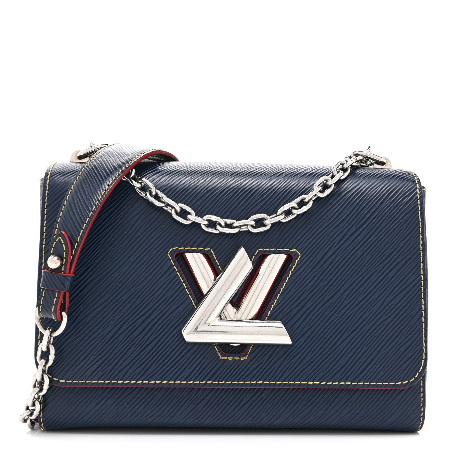 Epi Twist Shoulder Bag MM Indigo Piment