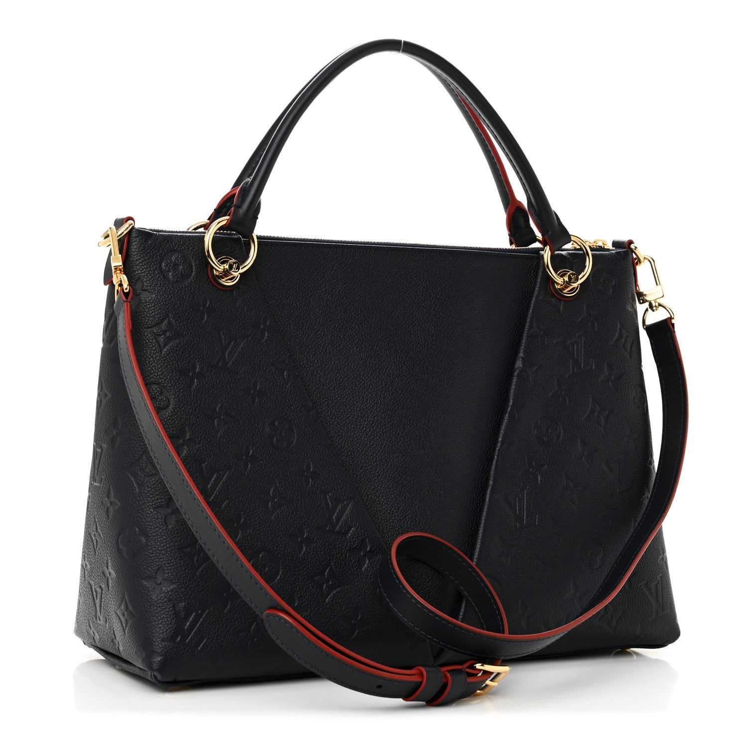 Empreinte V Tote MM Marine Rouge