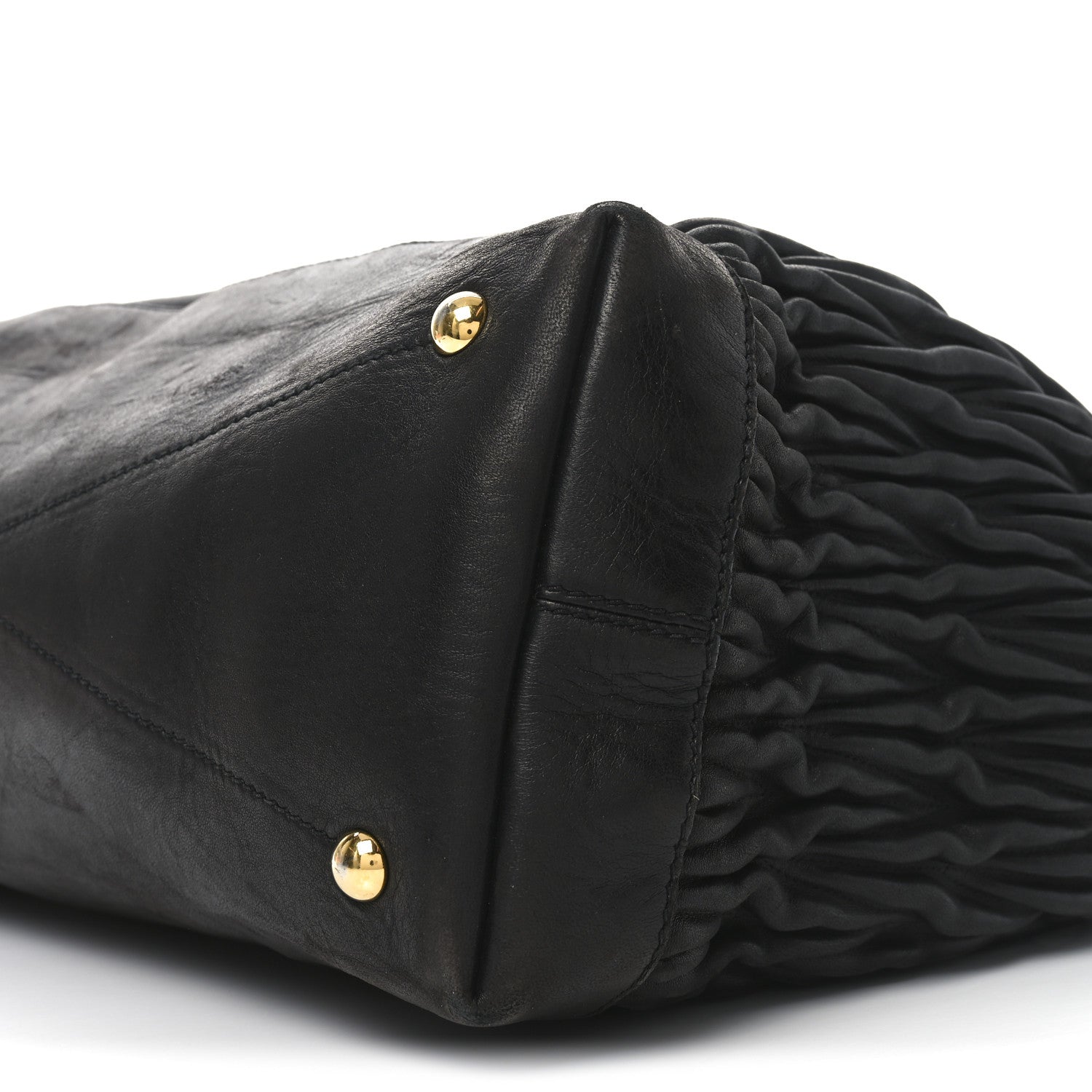 Nappa Matelasse Top Handle Black