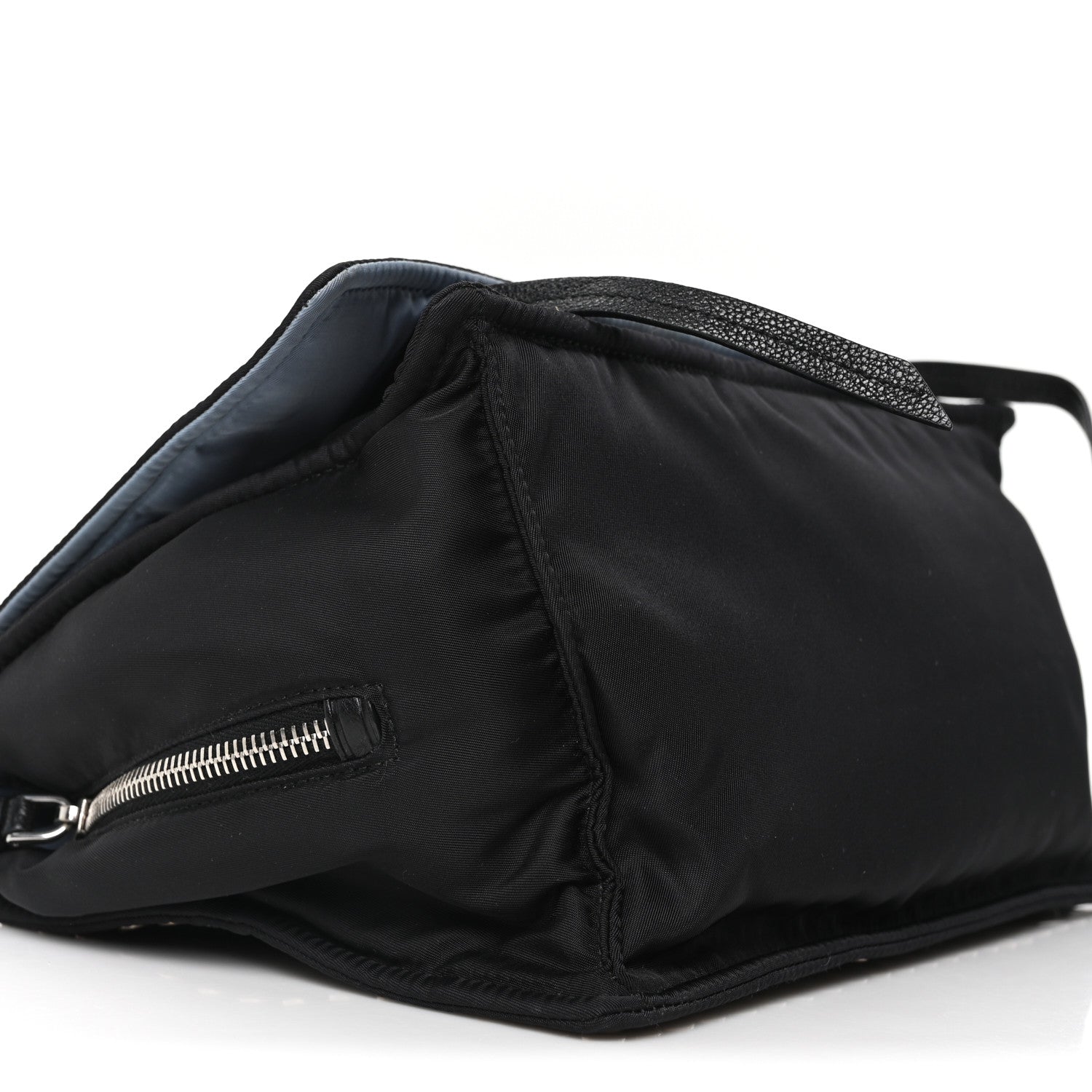 Tessuto Nylon Studded Etiquette Flap Black