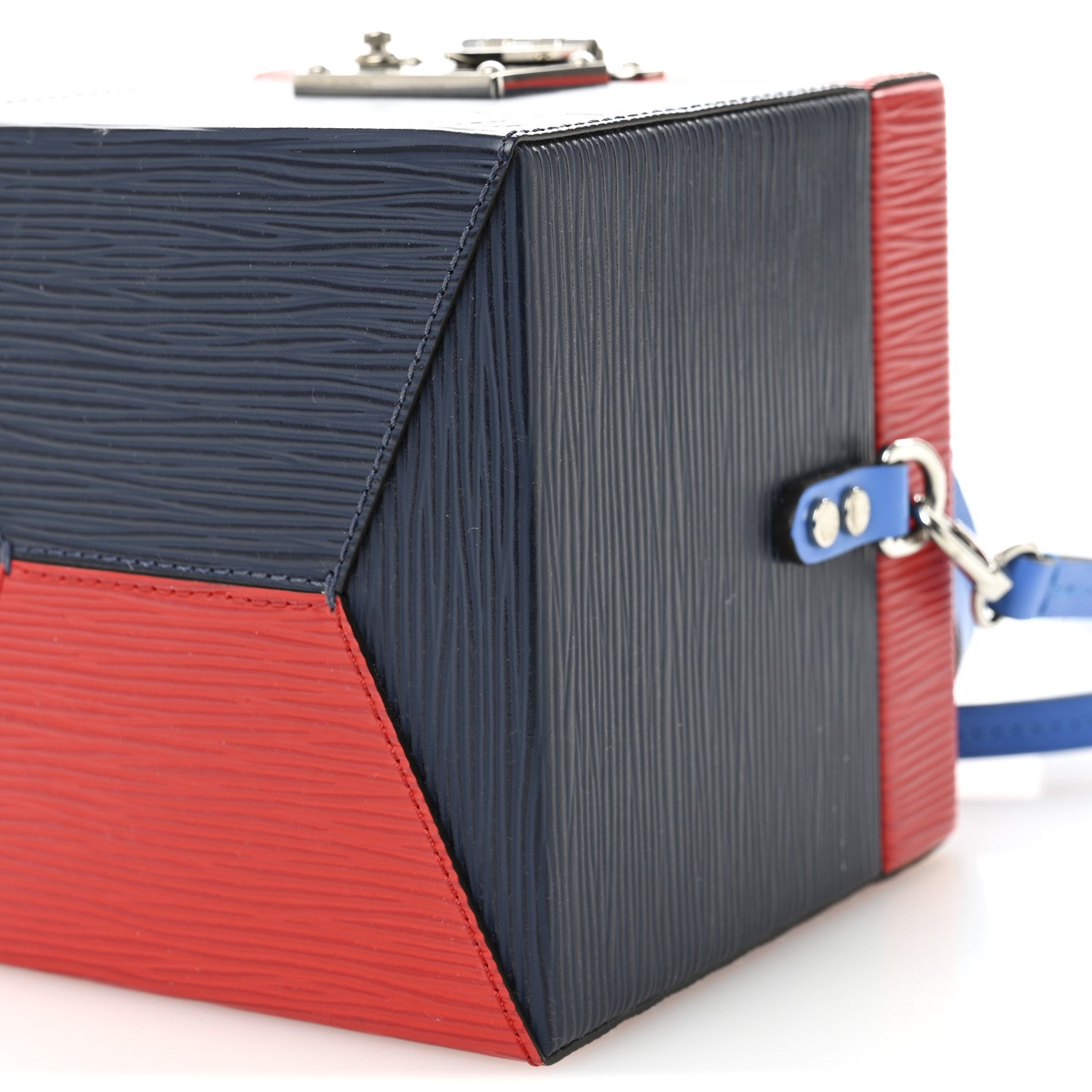 Epi Bleecker Box Indigo Coquelicot