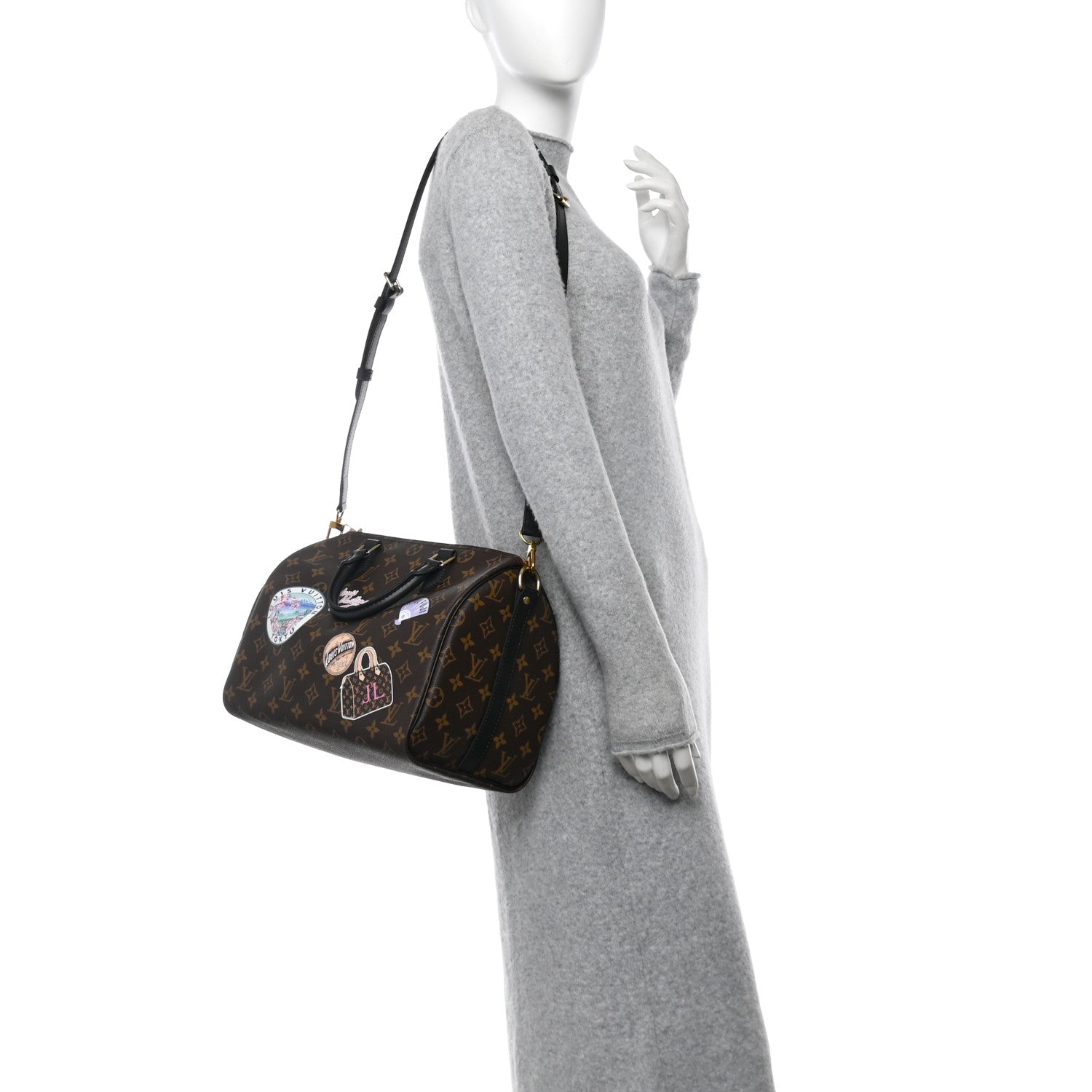 Monogram My World Tour Speedy Bandouliere 30 Black