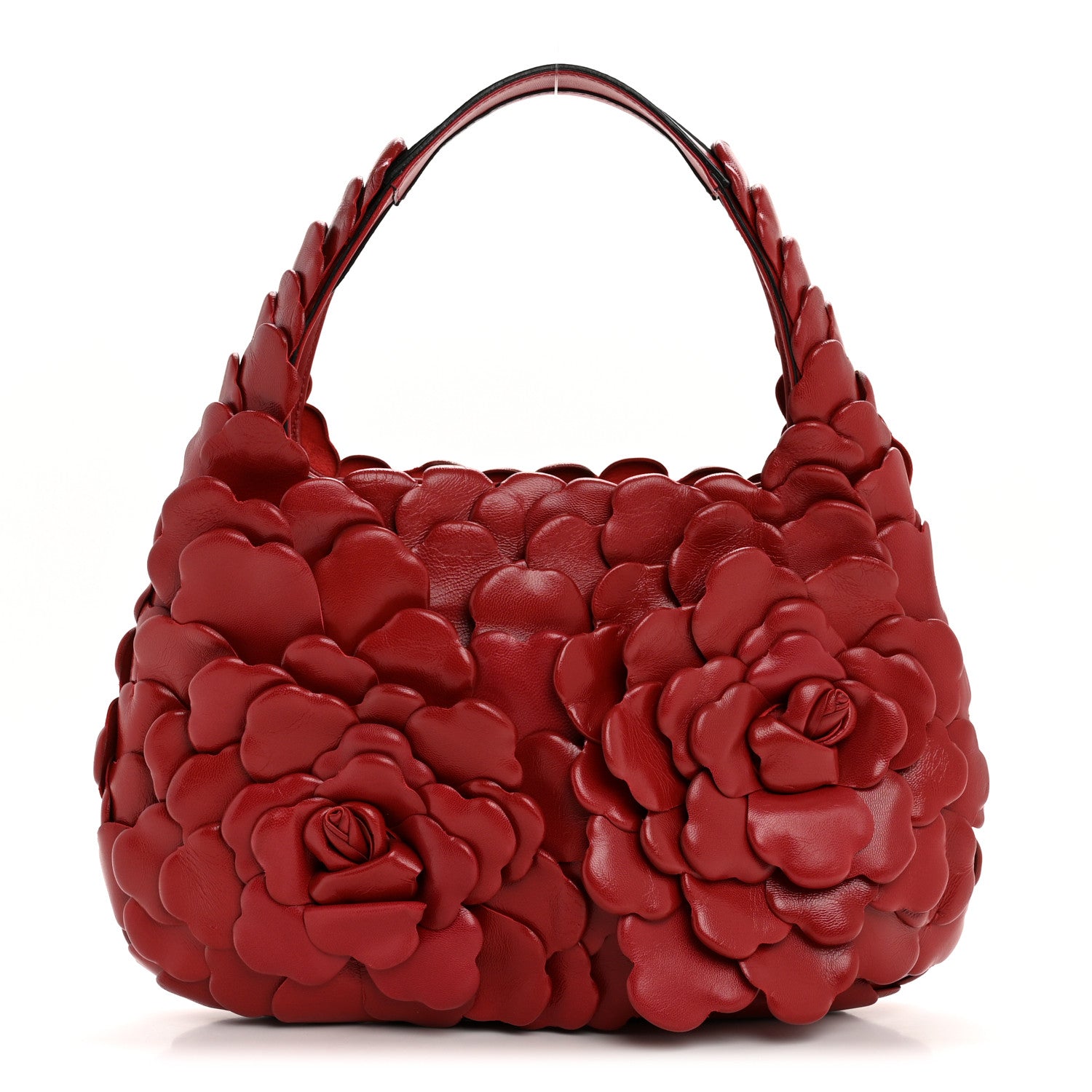 Nappa Atelier 03 Rose Edition Small Hobo Rosso Valentino