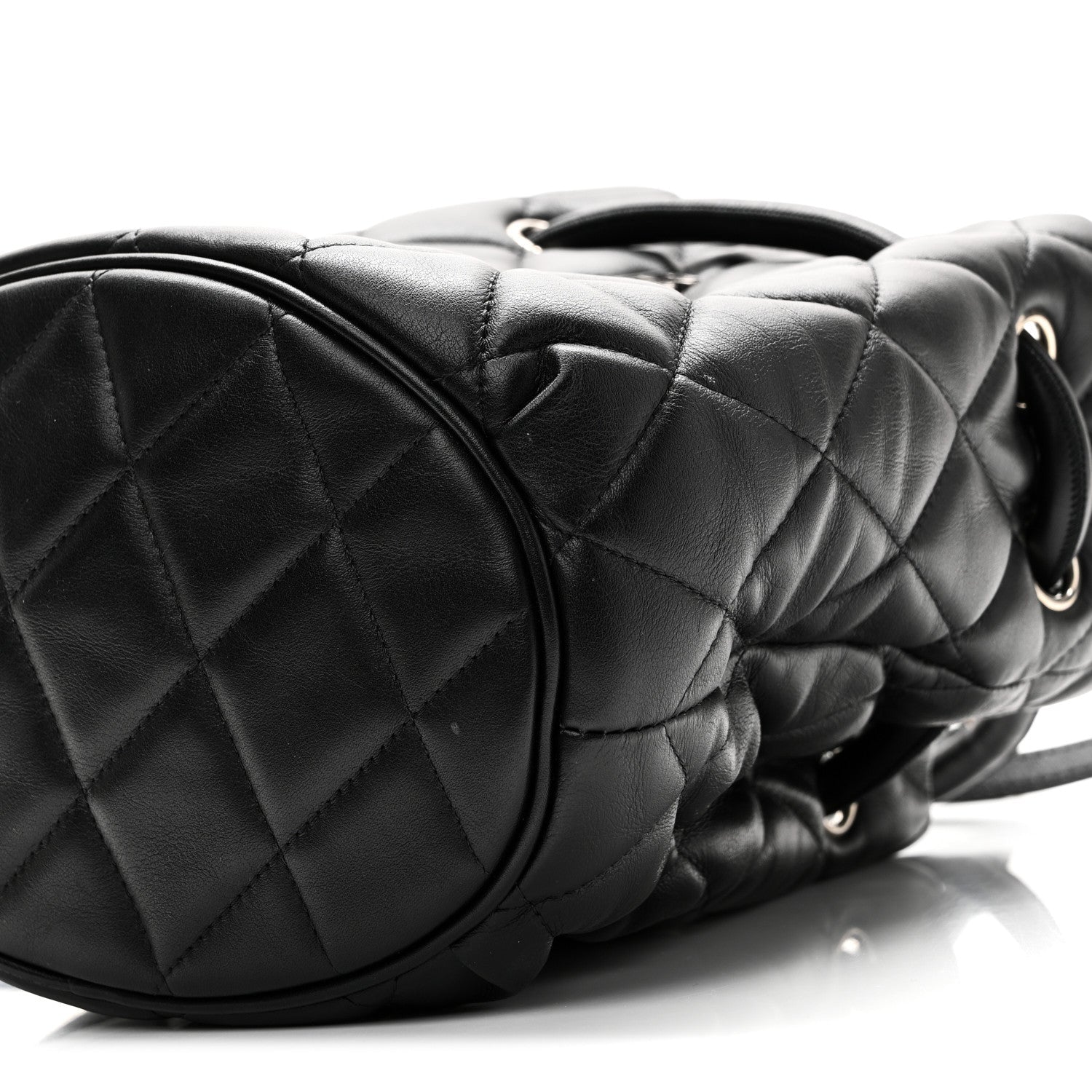 Nappa Calfskin Quilted Touch B Bucket Bag Black