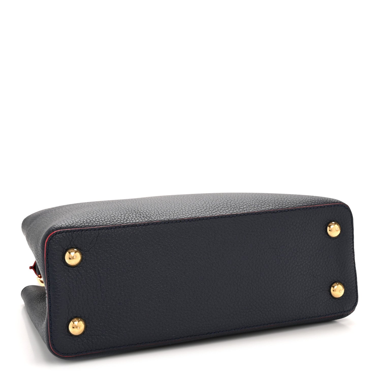 Taurillon Capucines PM Marine Rouge