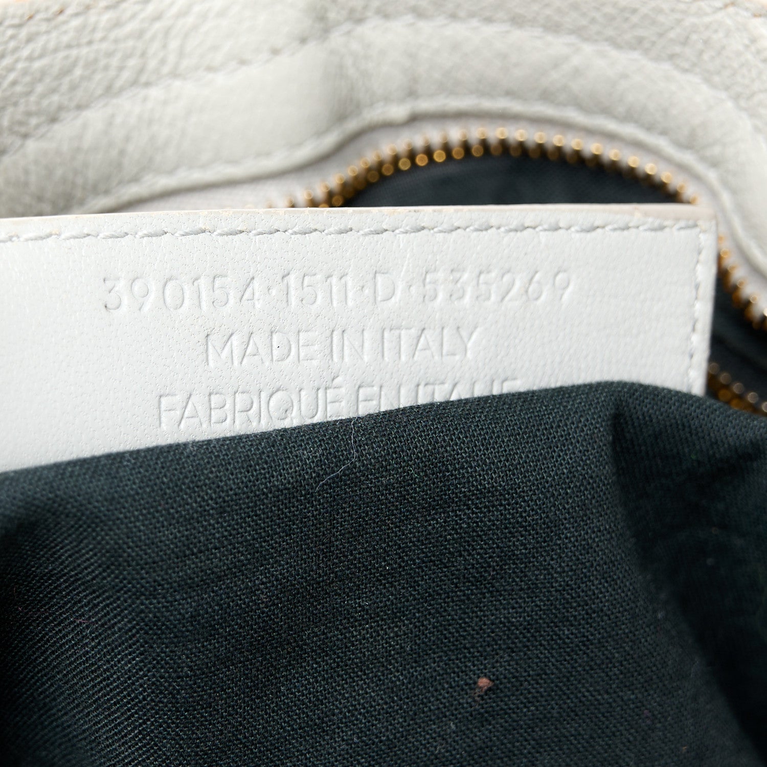 Chevre Gold Metallic Edge Hardware City Gris Glace