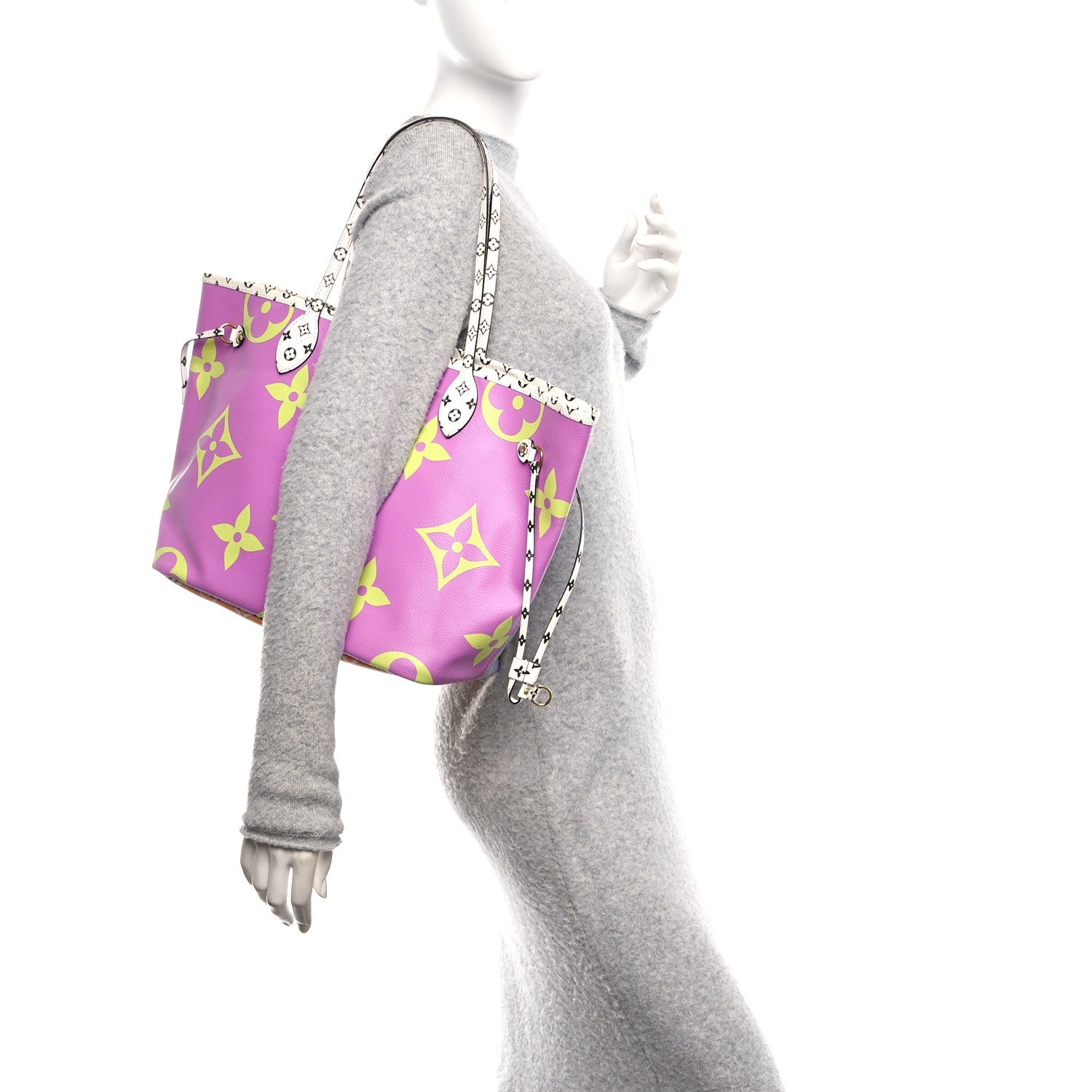 Monogram Giant Neverfull MM Pink Lilac