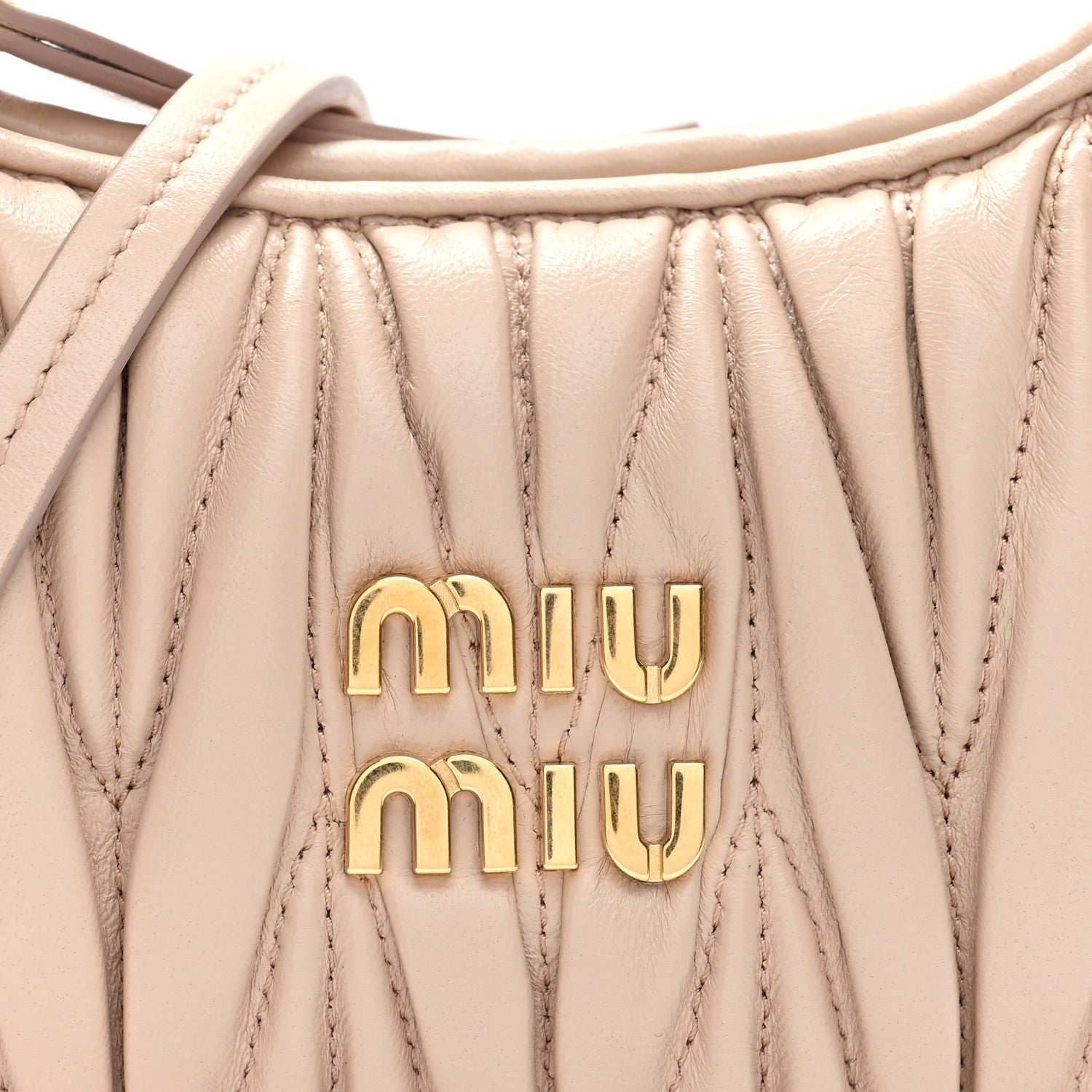 Nappa Matelasse Mini Wander Hobo Cipria