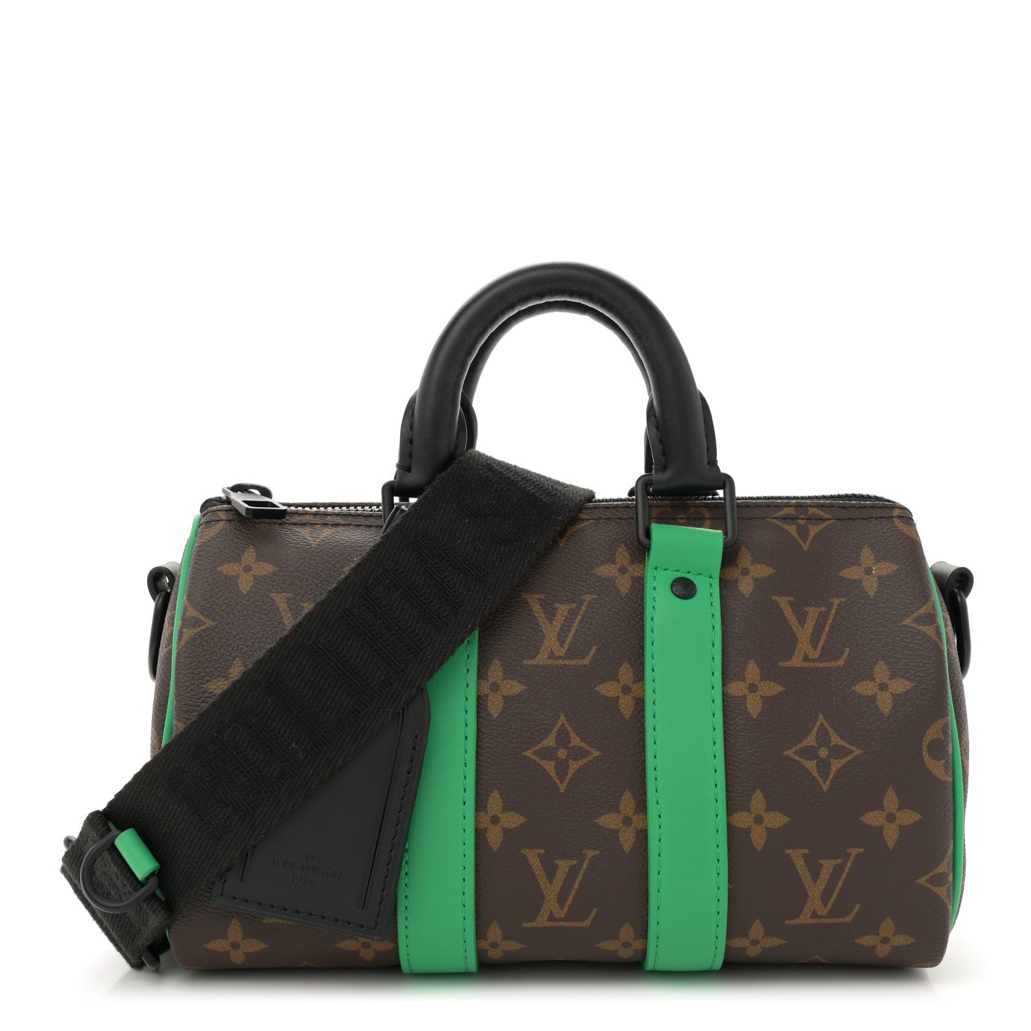 Monogram Macassar Keepall Bandouliere 25 Minty Green