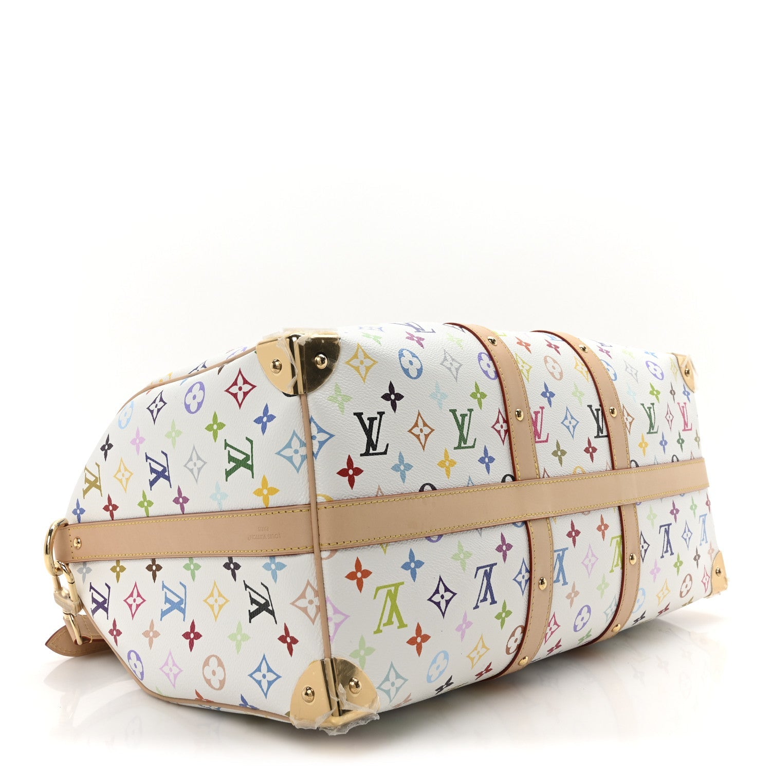 LV X TM Monogram Multicolor Keepall Bandouliere 45 White