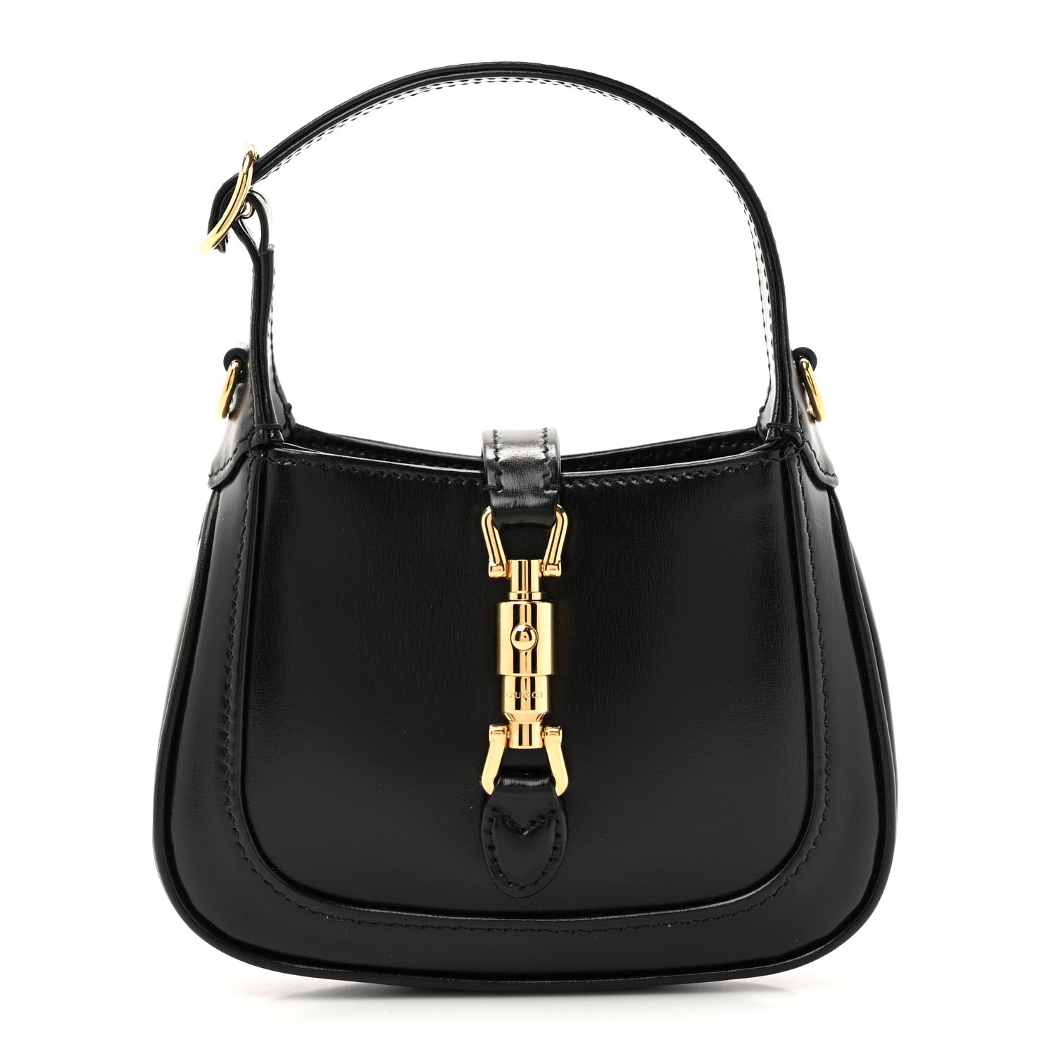 Boarded Dyana Lux Calfskin Super Mini Jackie 1961 Hobo Black