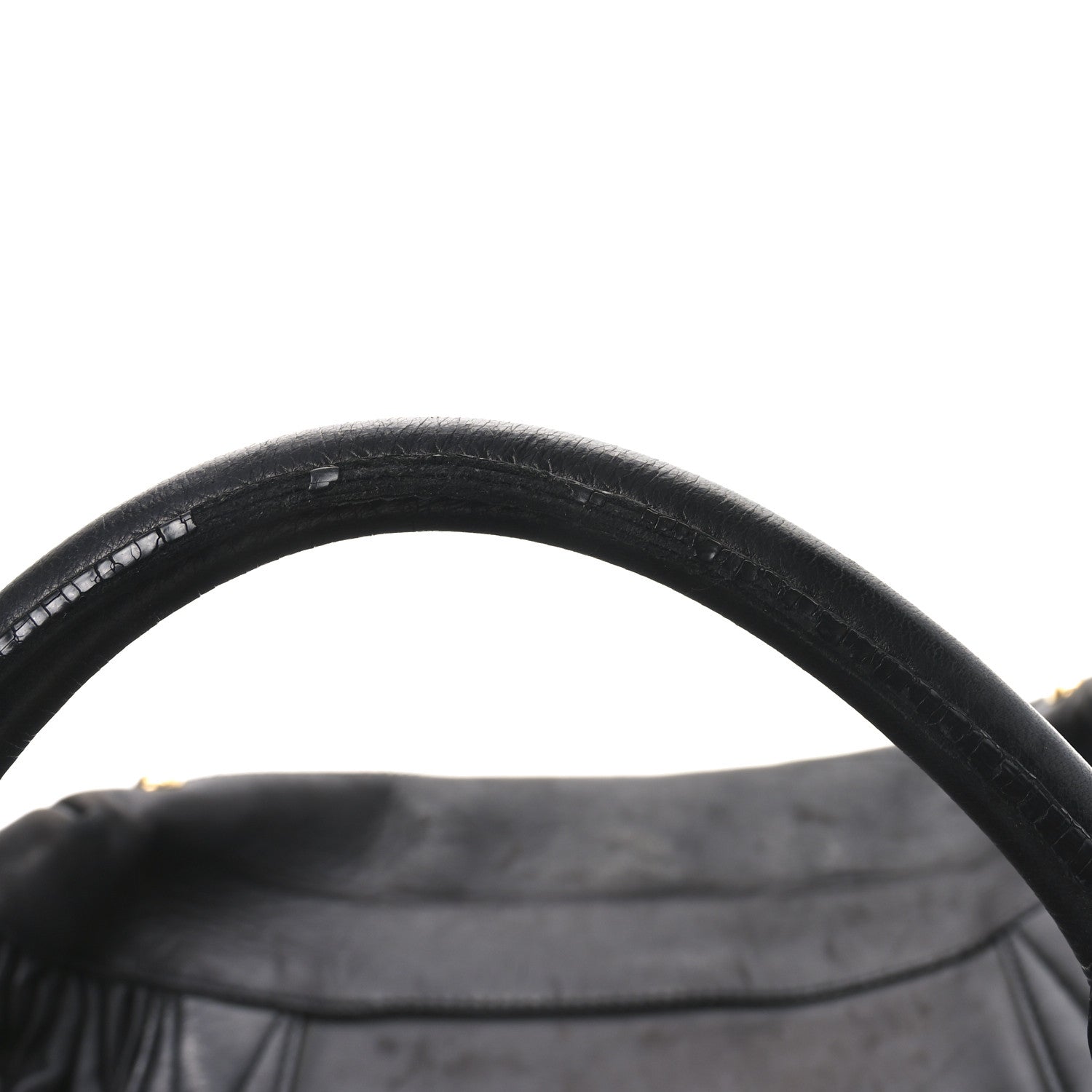 Nappa Matelasse Top Handle Black