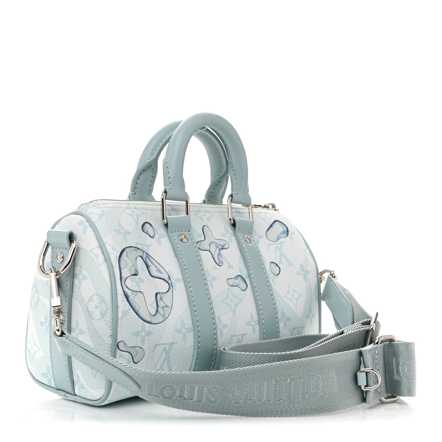 Monogram Aquagarden Keepall Bandouliere 25 Crystal Blue